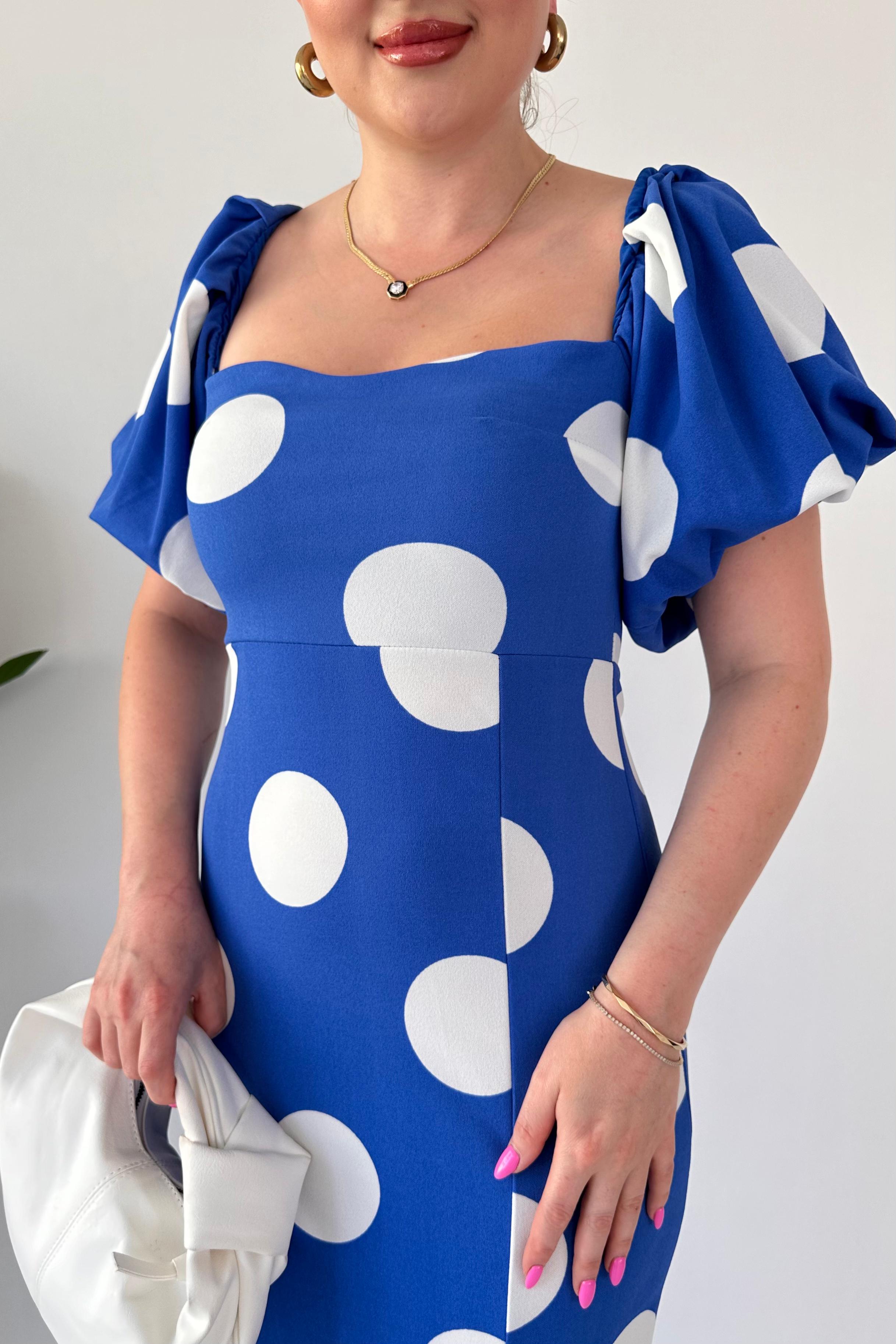 İri Puan Krep Elbise