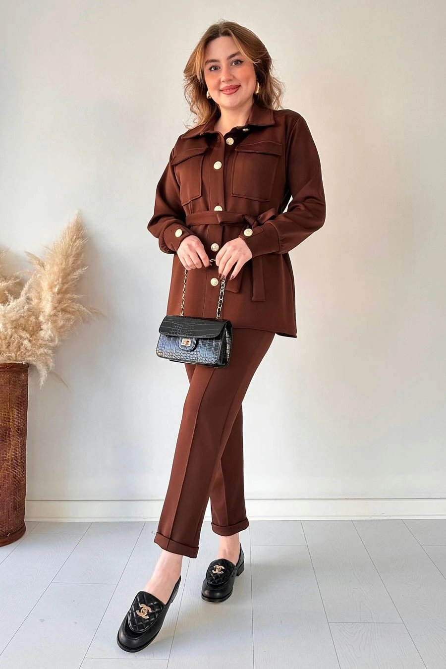 Düğmeli Scuba Takım