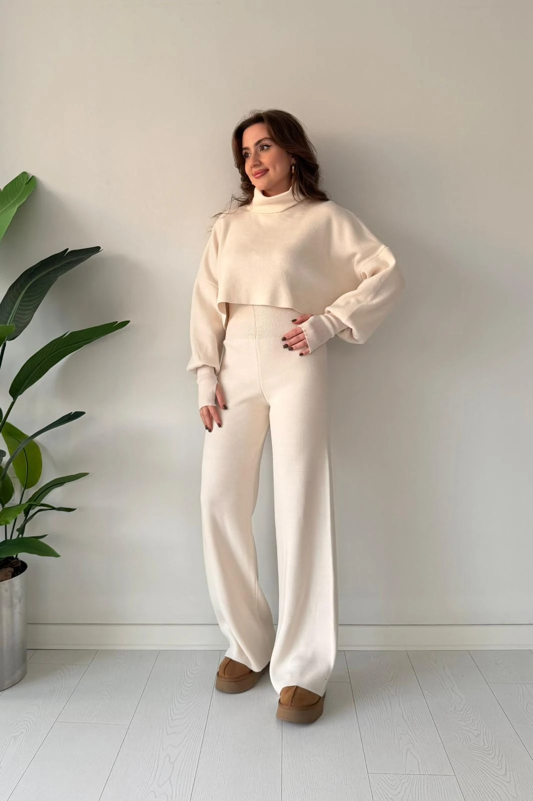 Parmak Geçmeli Triko Takım