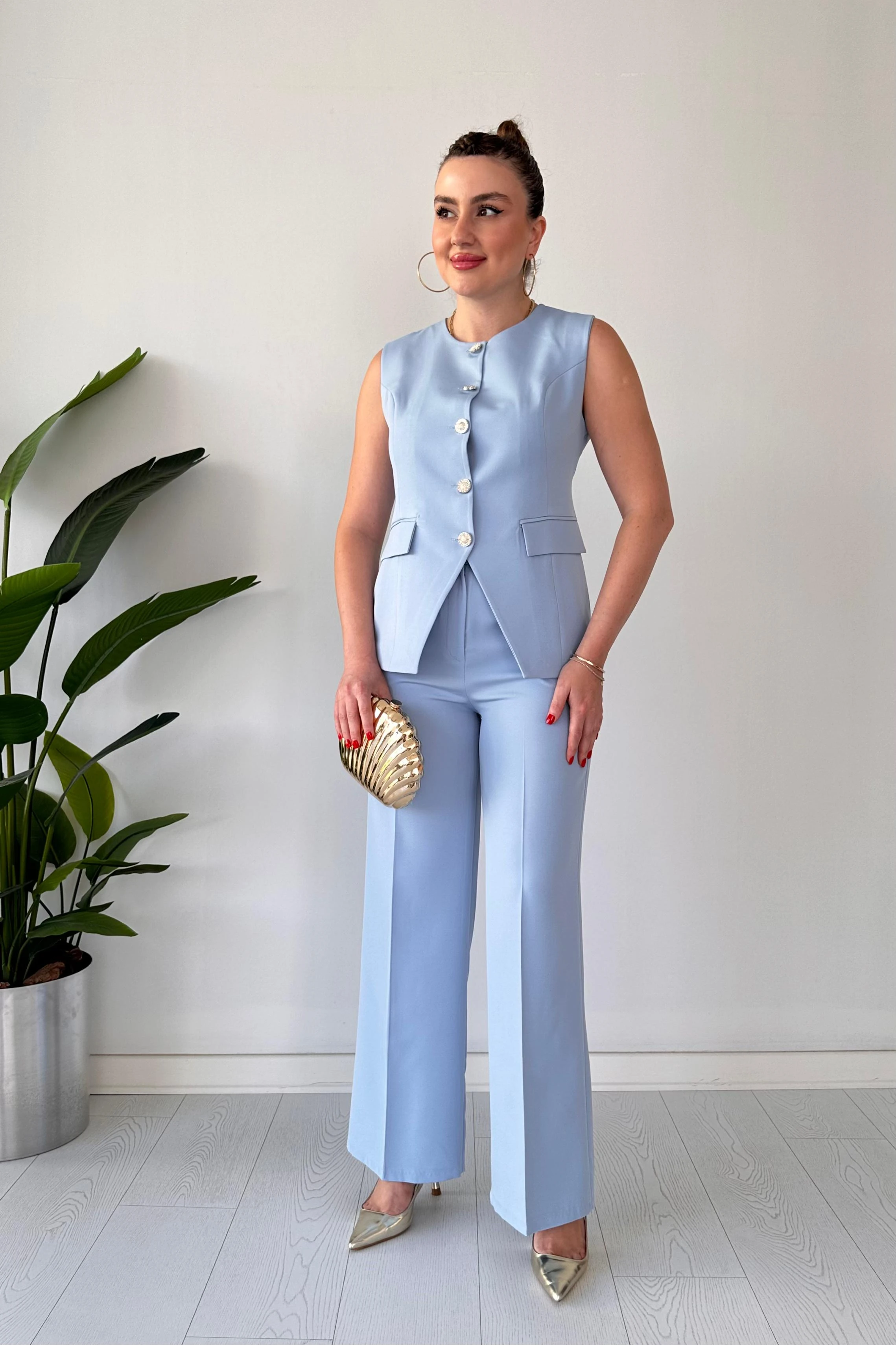 5 Düğme İkili Takım