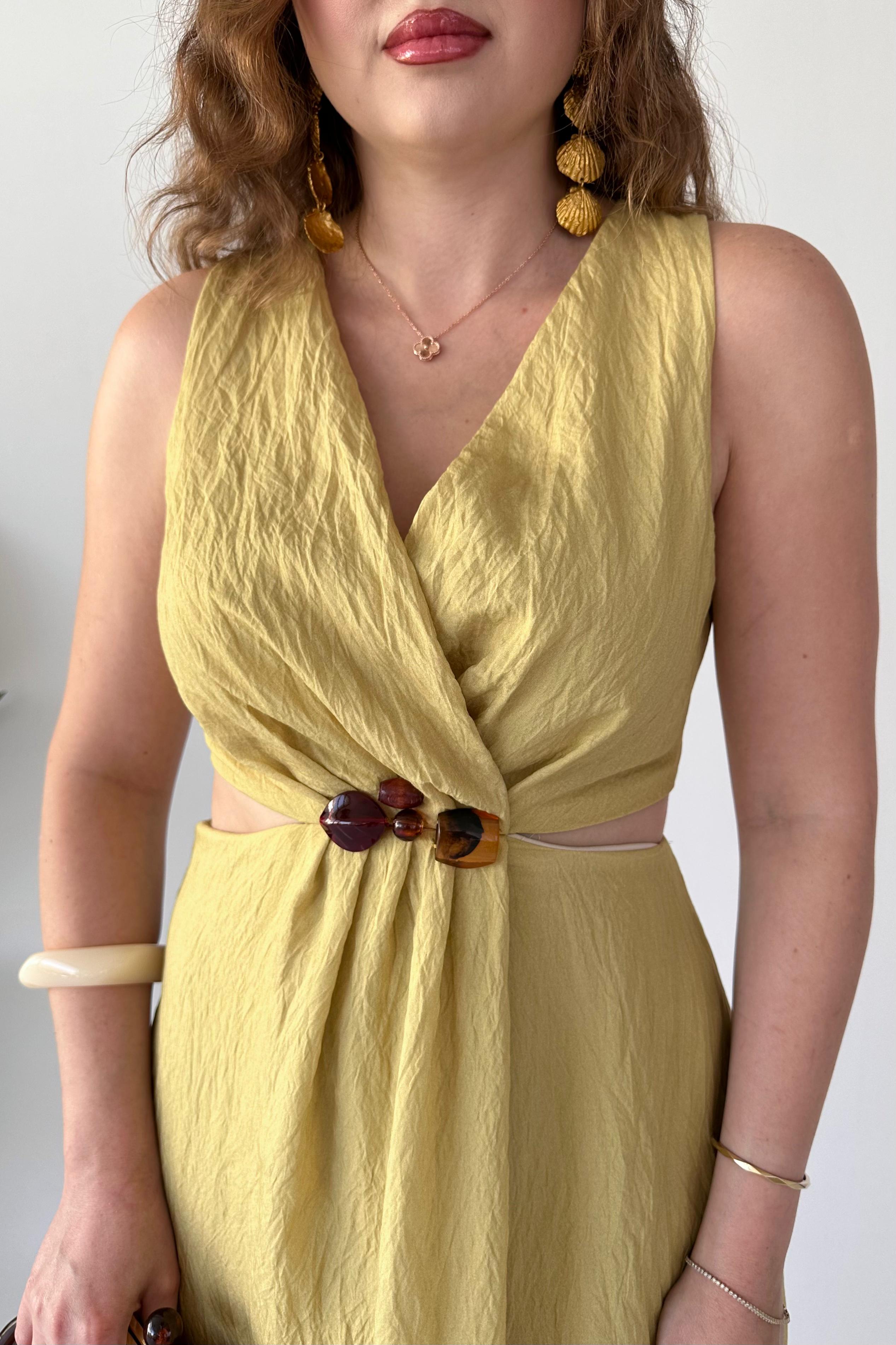 Boncuk Detay Tasarım Elbise