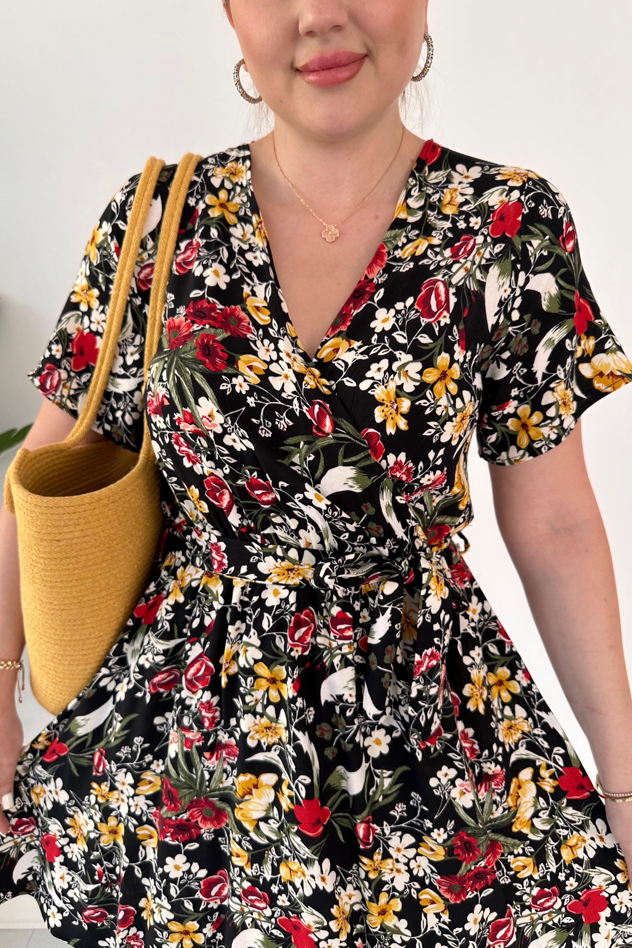 Şortlu Floral Elbise