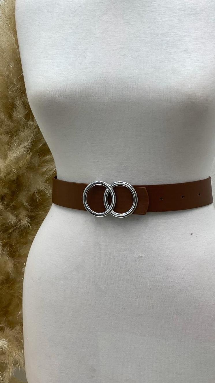 Çift Gümüş Kemer - Taba