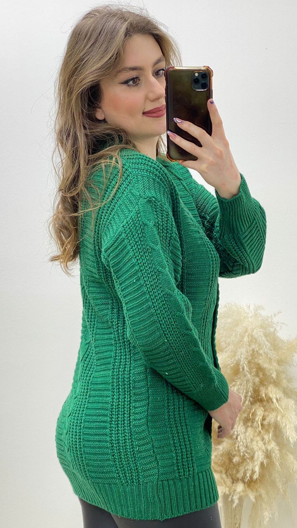 Balon Kol Hırka Yeşil