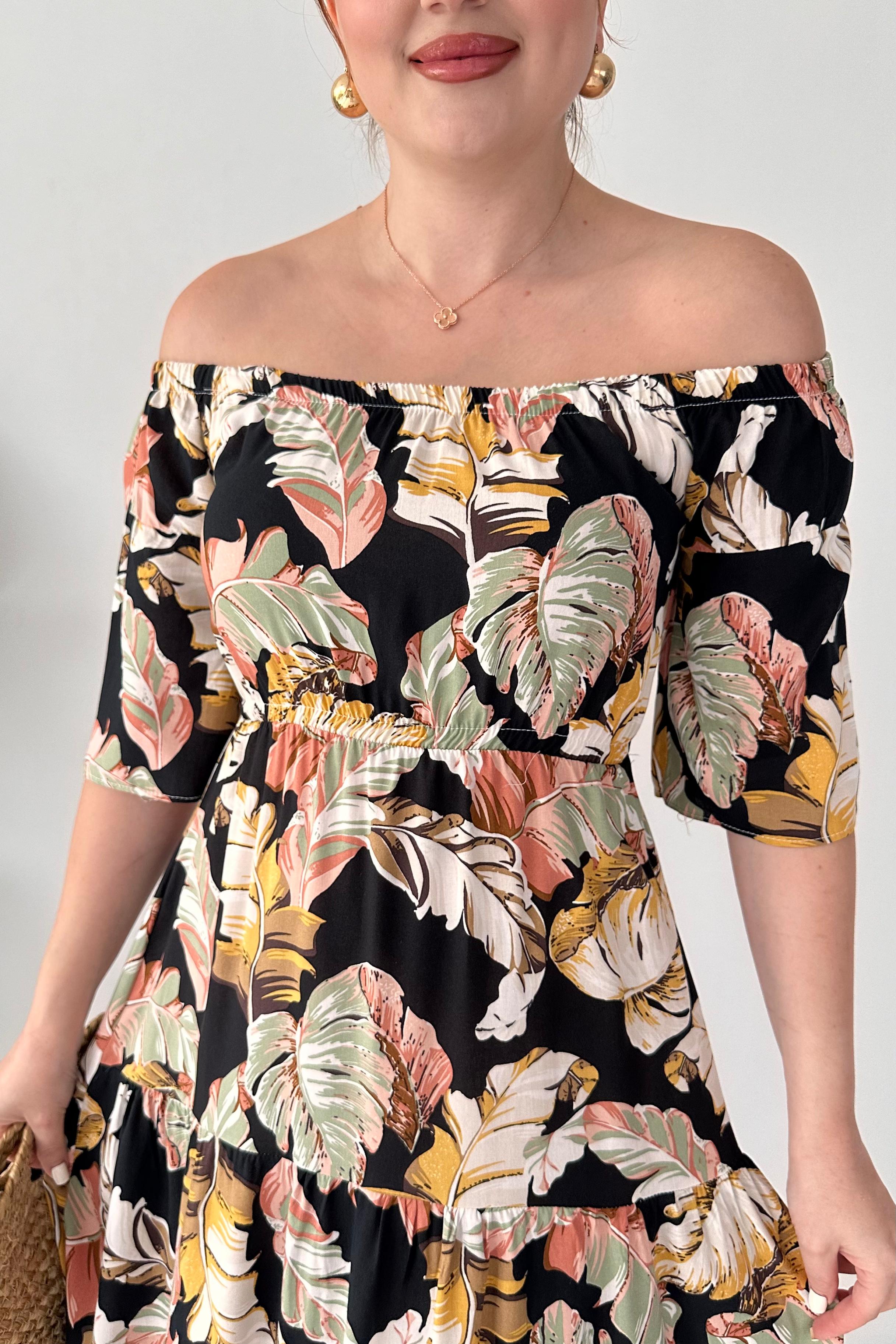 Palmiye Viskon Elbise