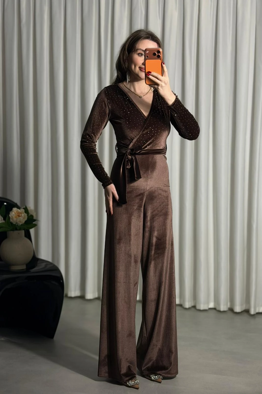 Parıltılı Kadife Tulum