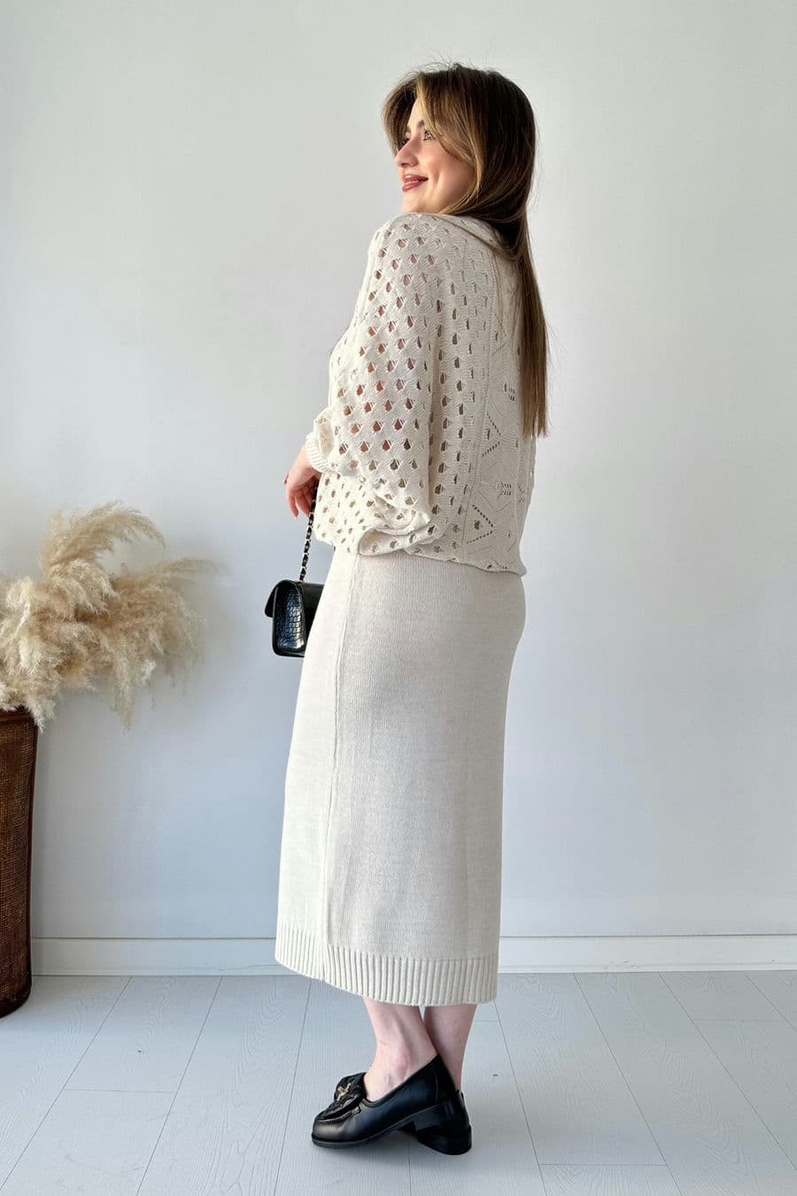 Yarasa Ajurlu Elbise Takım