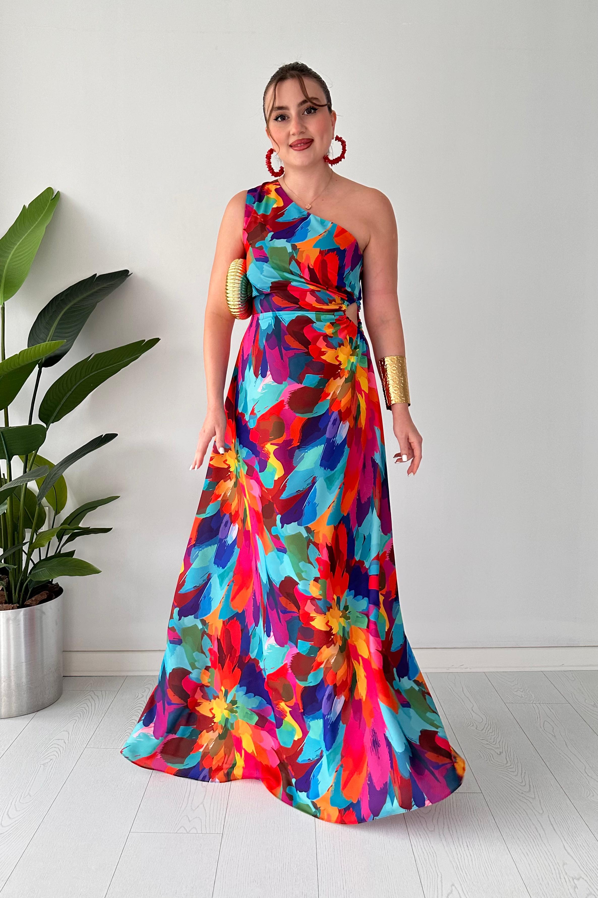 Tasarım Gökkuşağı Elbise