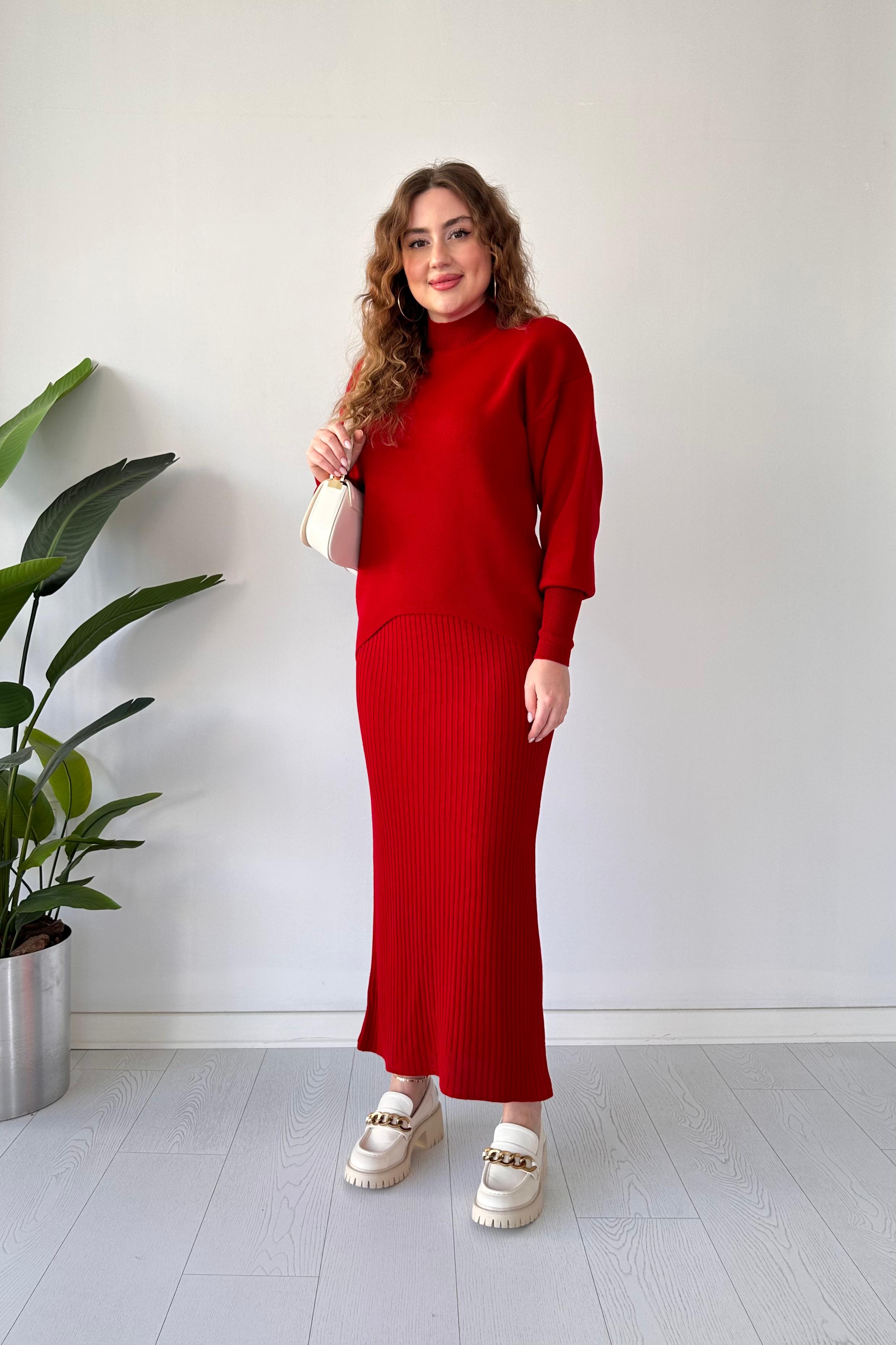 Uzun Kazaklı Elbise Takım