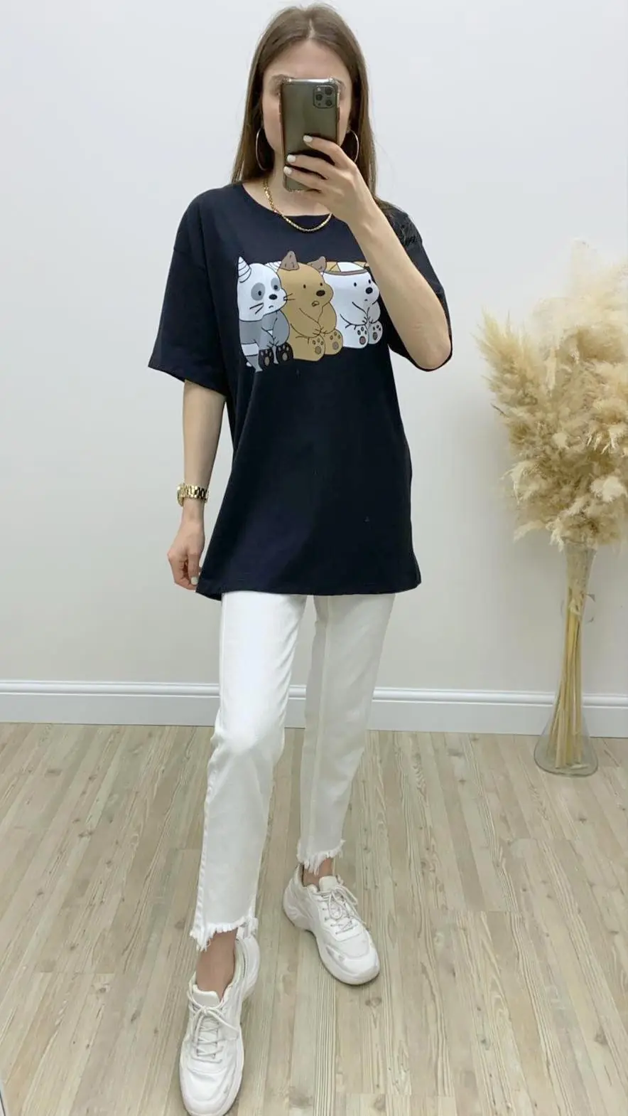 Baskılı Tshirt Siyah · 5