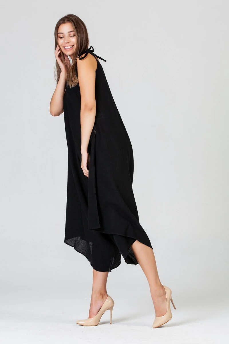 Askılı Rahat Tulum - Siyah