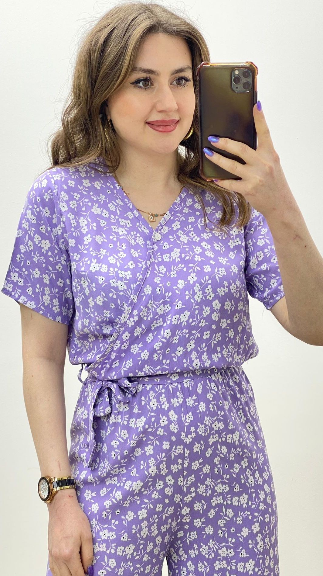 Kruvaze Bahar Viskon Tulum Lila