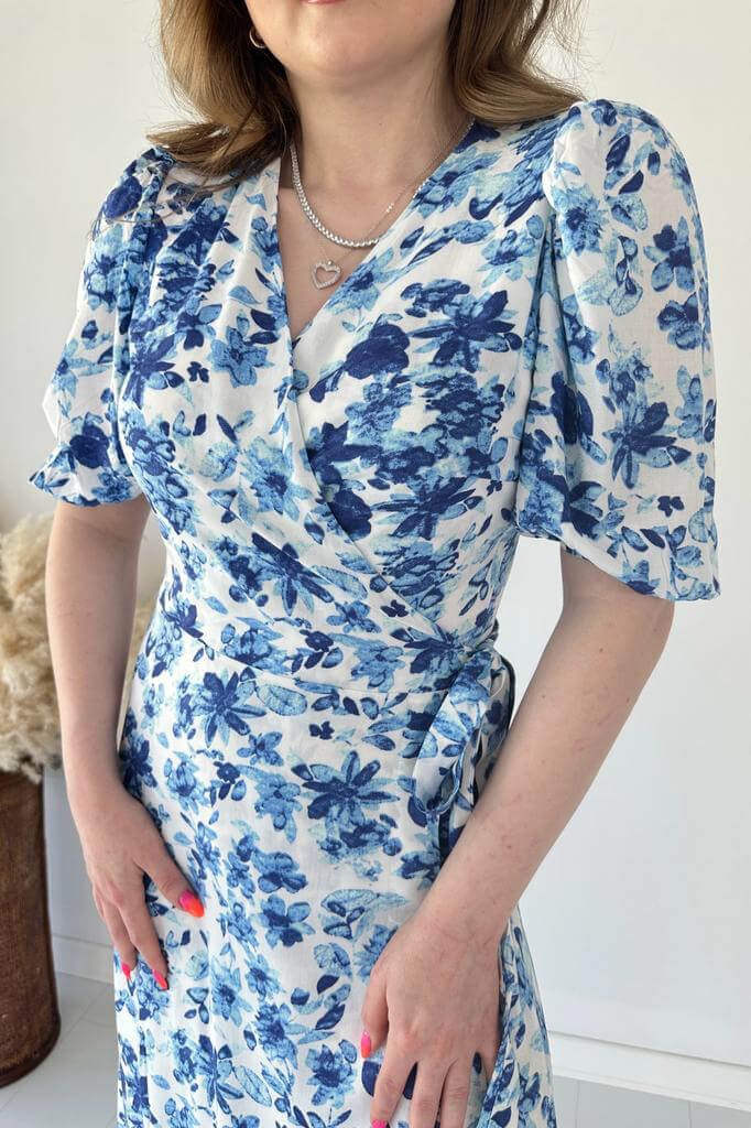 Anvelop Viskon Elbise Beyaz