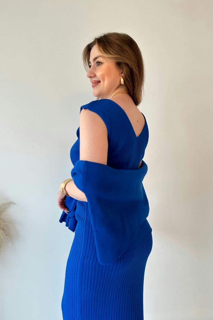 Kısa Kazaklı Triko Elbise