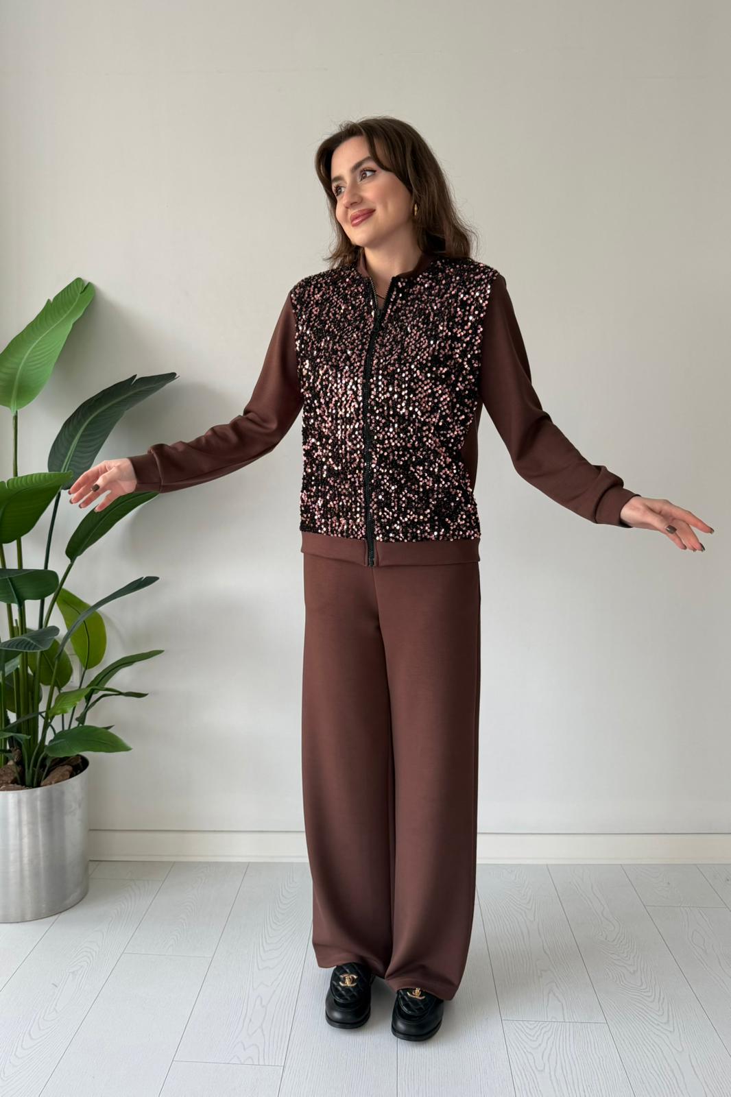 Ceketi Payetli İkili Takım