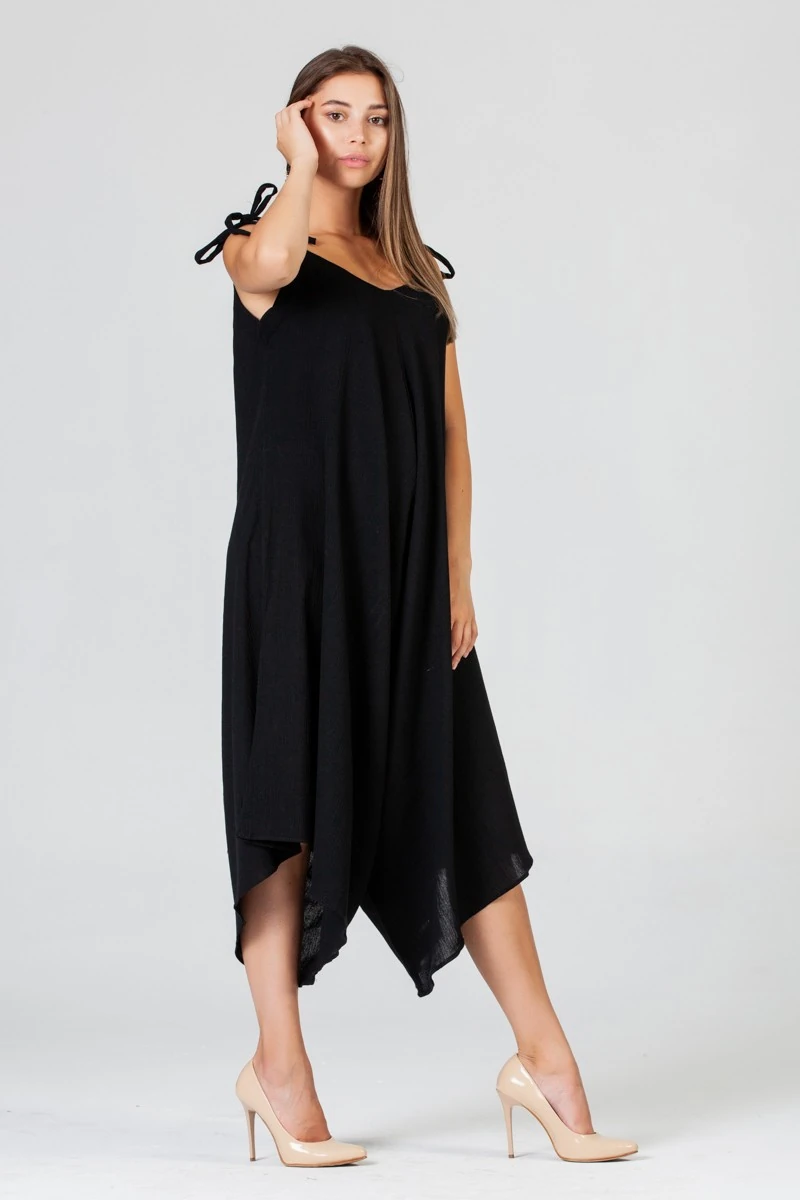 Askılı Rahat Tulum - Siyah