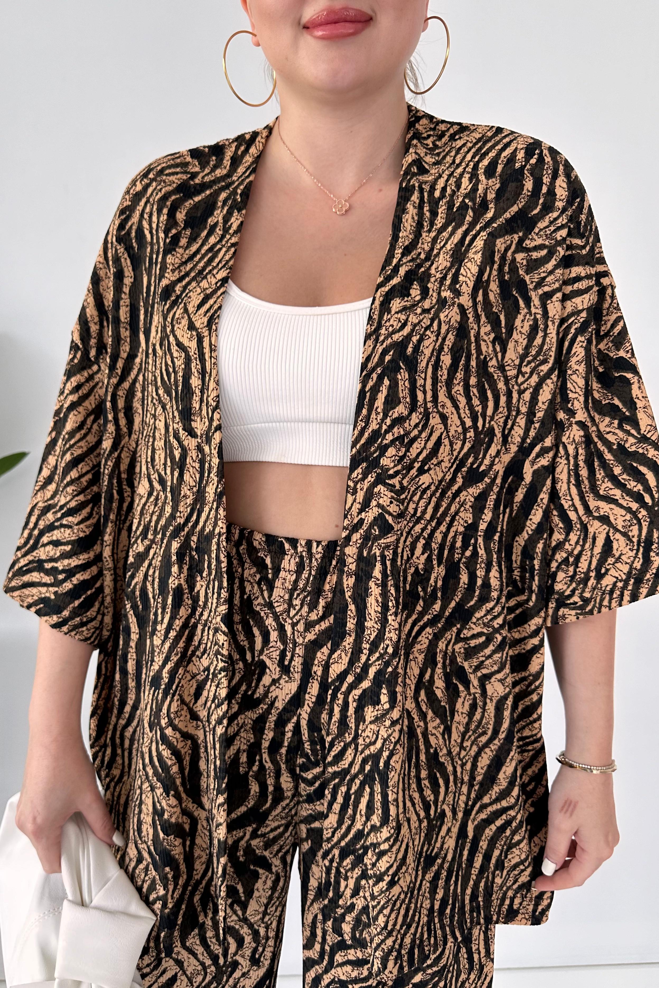 İnce Zebra Gofre Takım