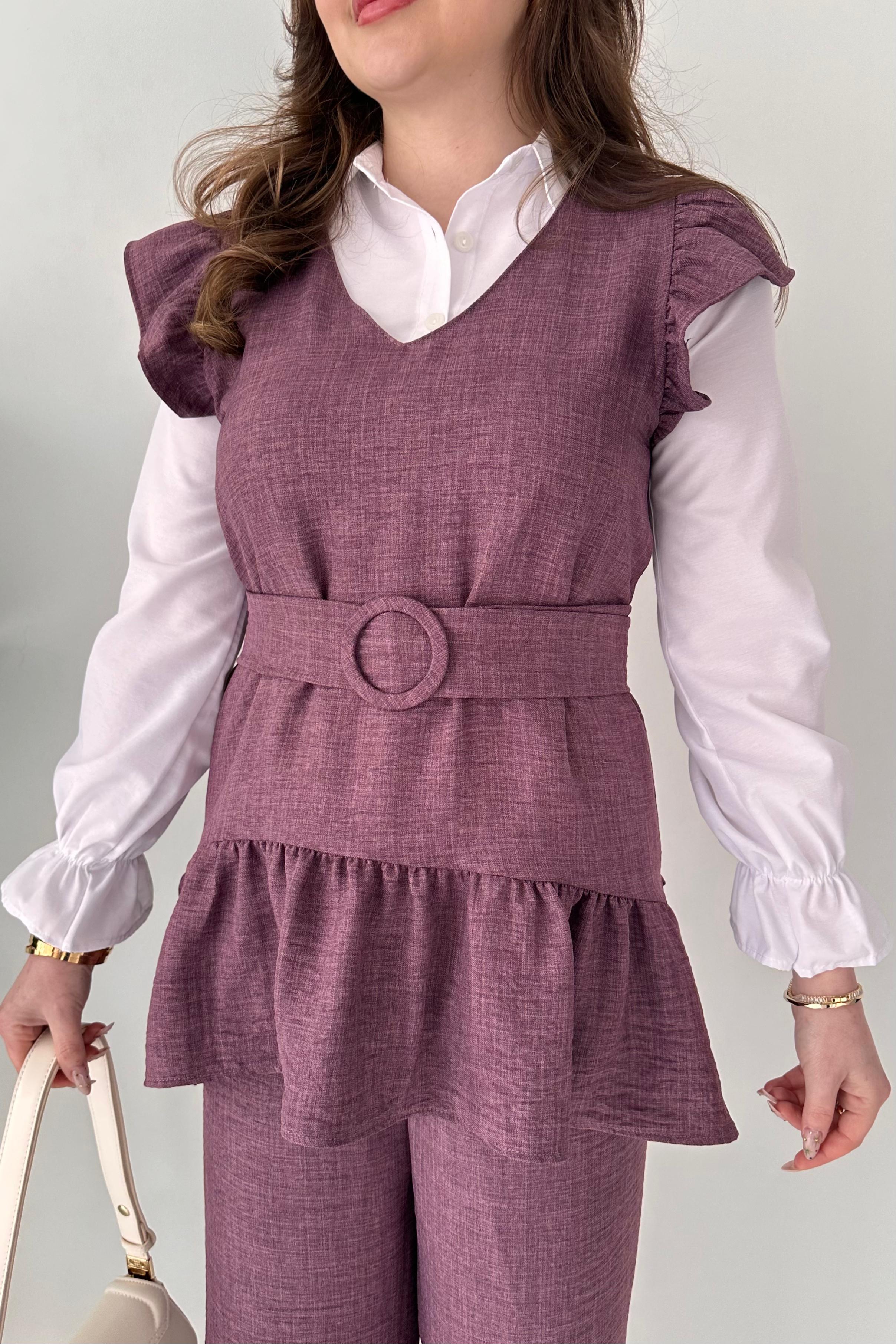 Keten V Yaka Üçlü Takım