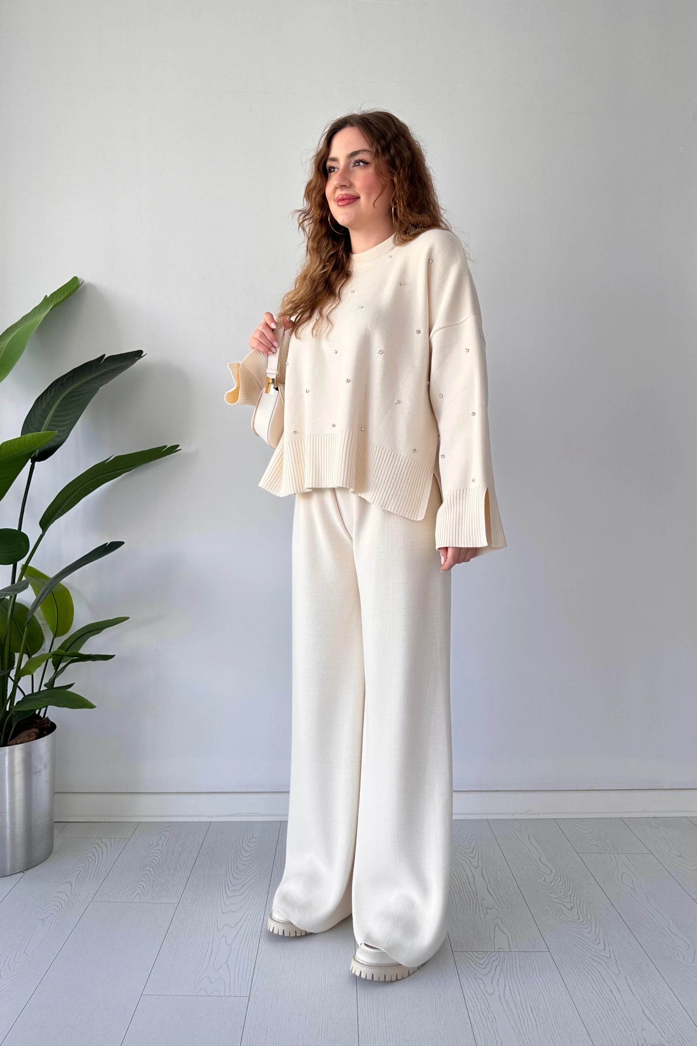 Taşlı Triko Takım