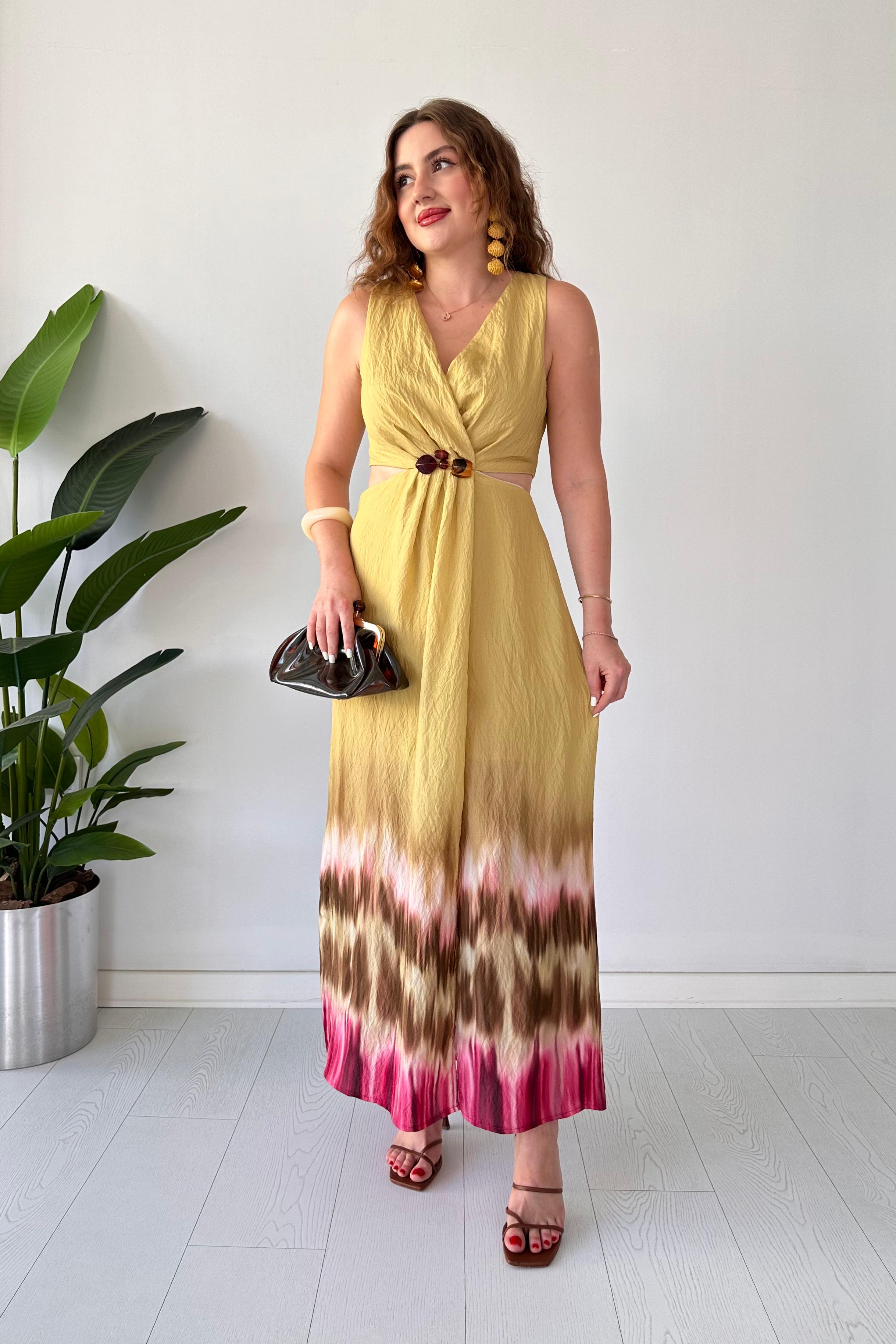 Boncuk Detay Tasarım Elbise