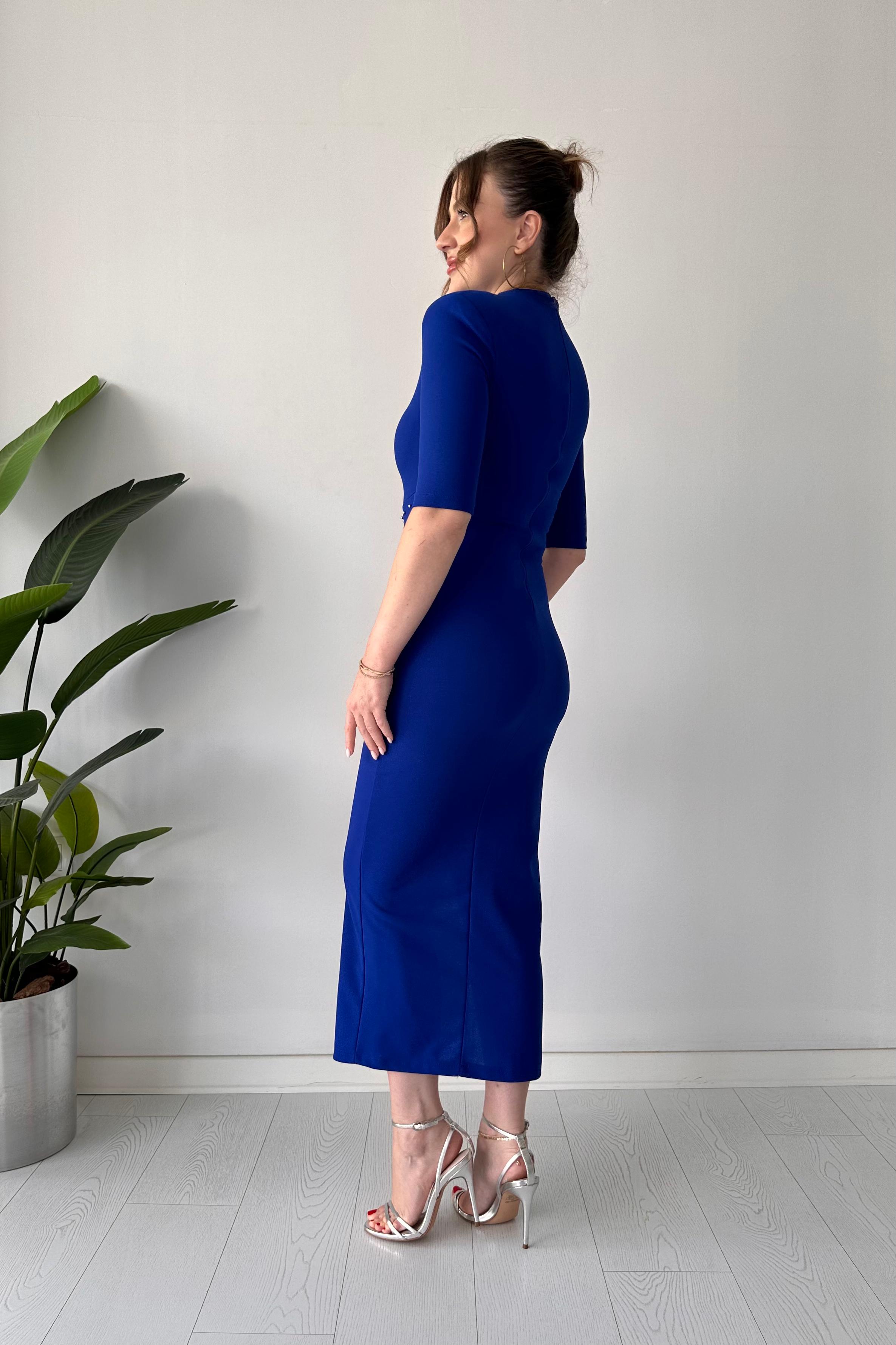 Yarım Kol Krep Elbise