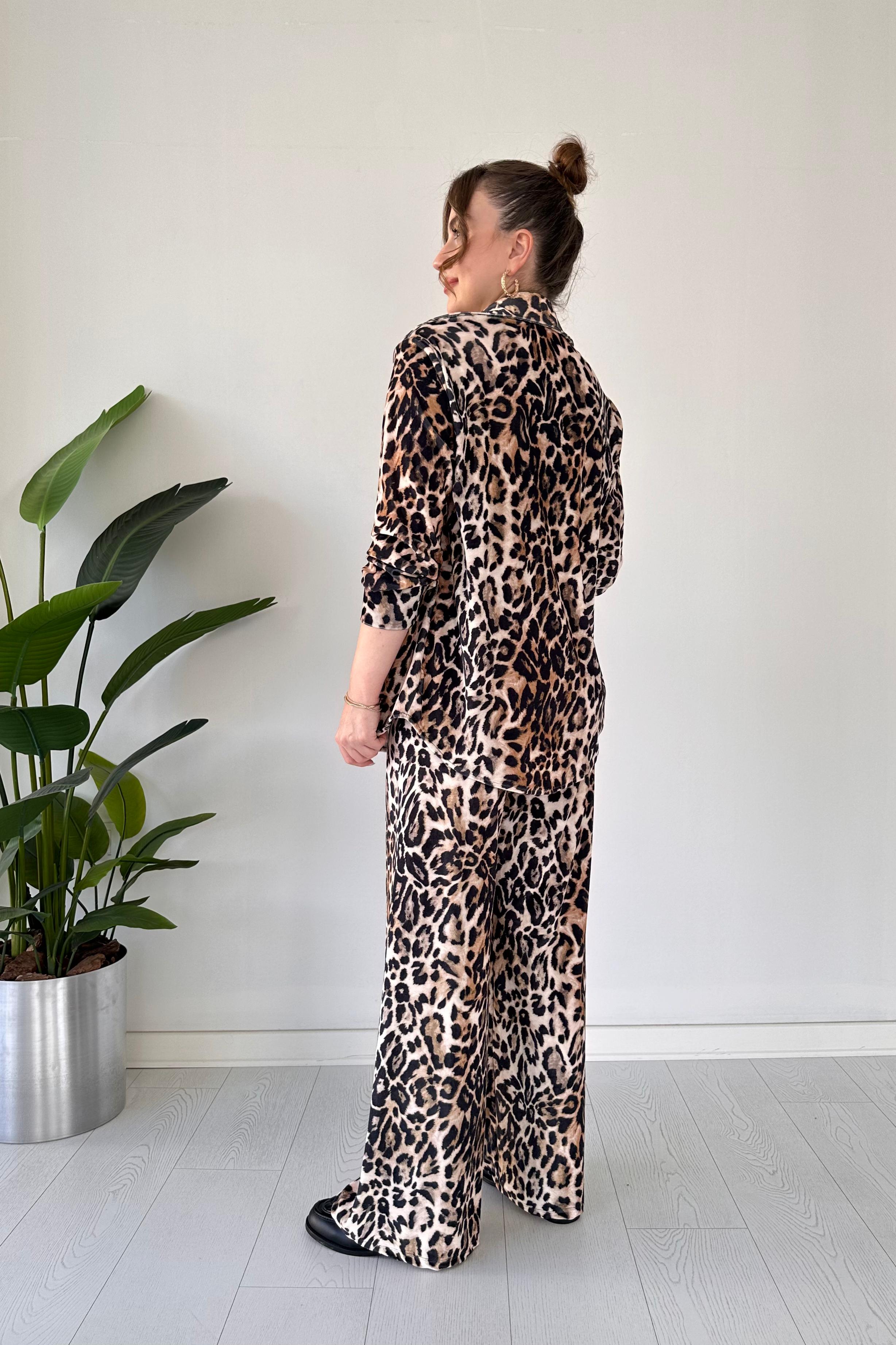 Leopar Kadife Takım