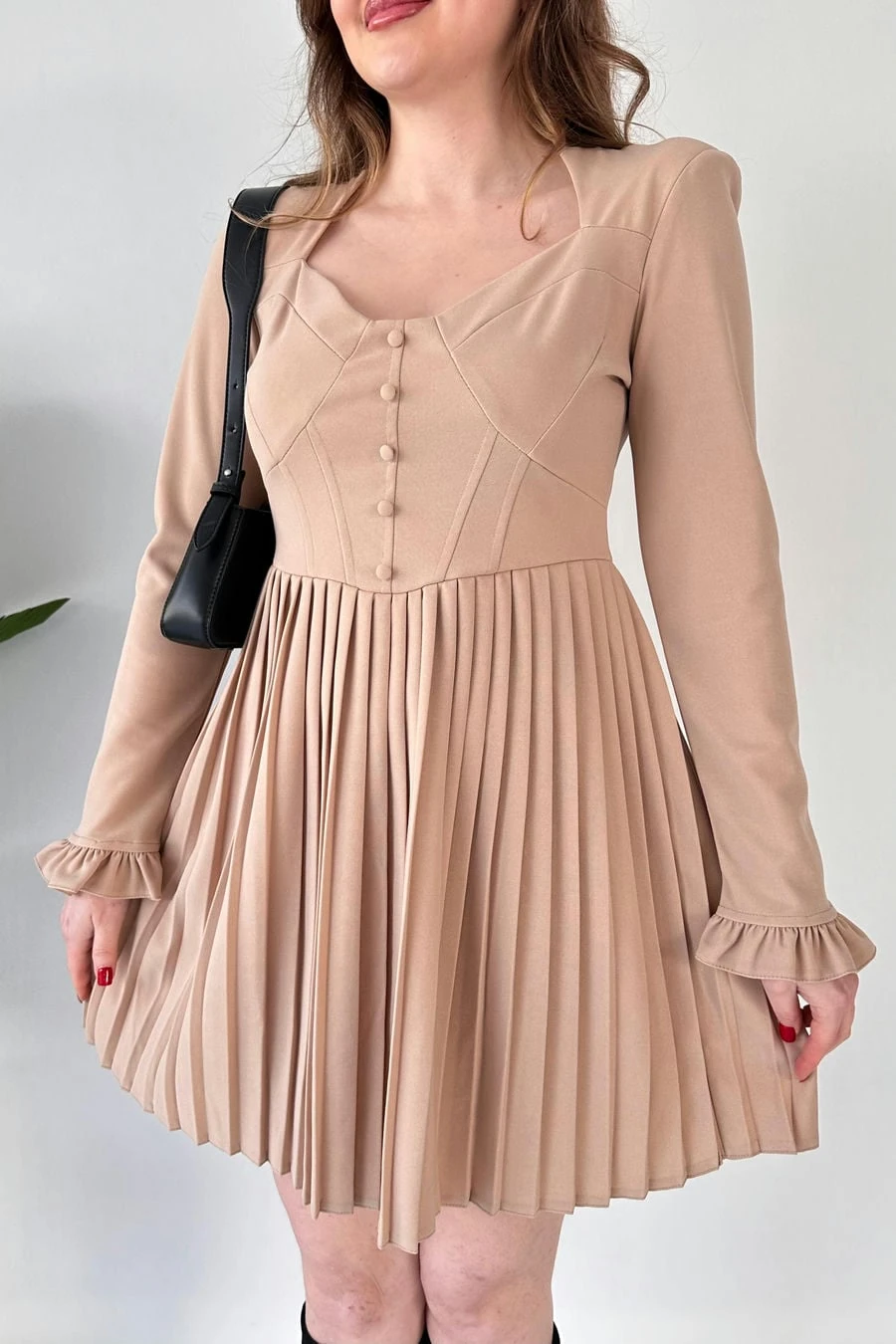 Piliseli Krep Elbise