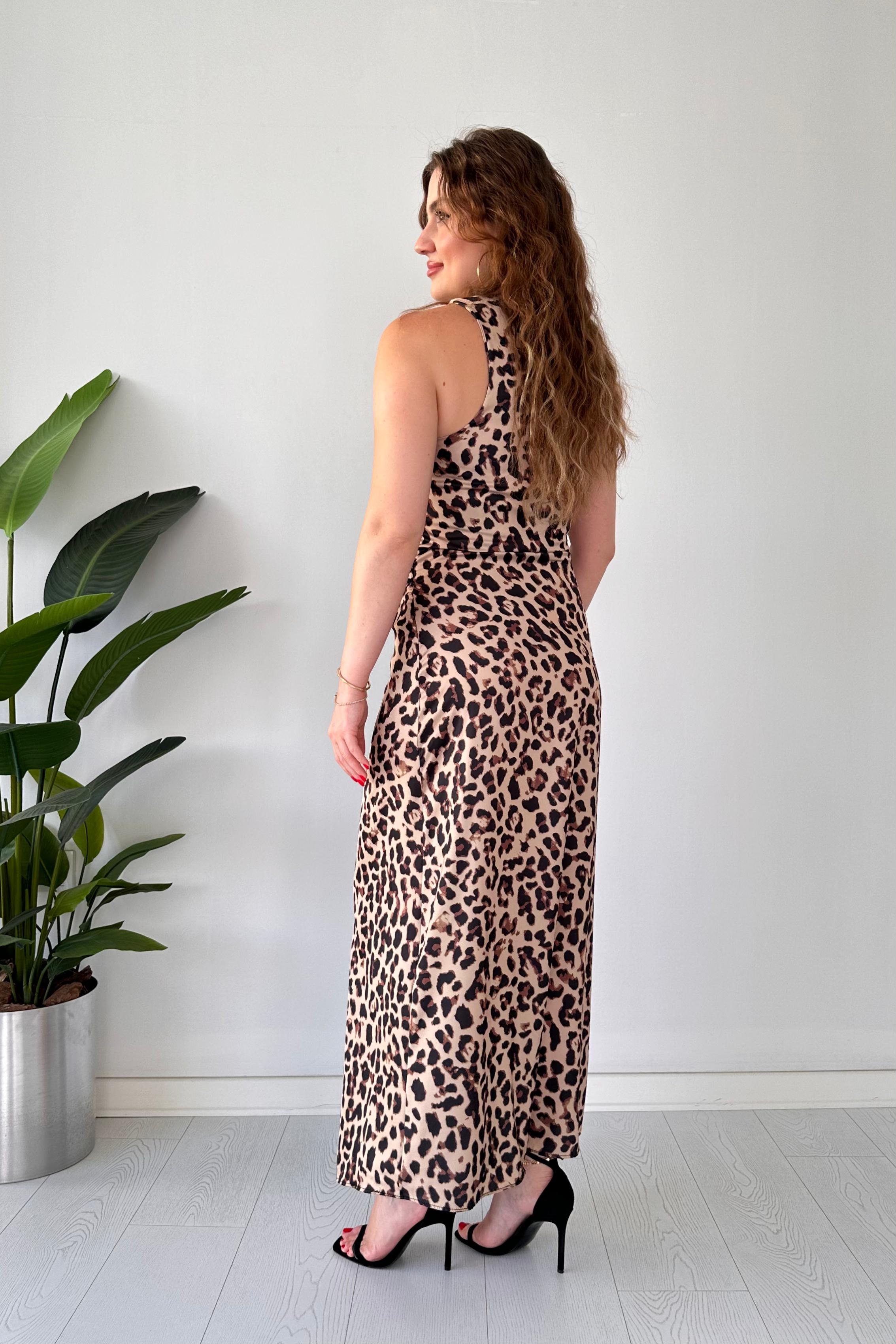 Burgulu Leopar Elbise