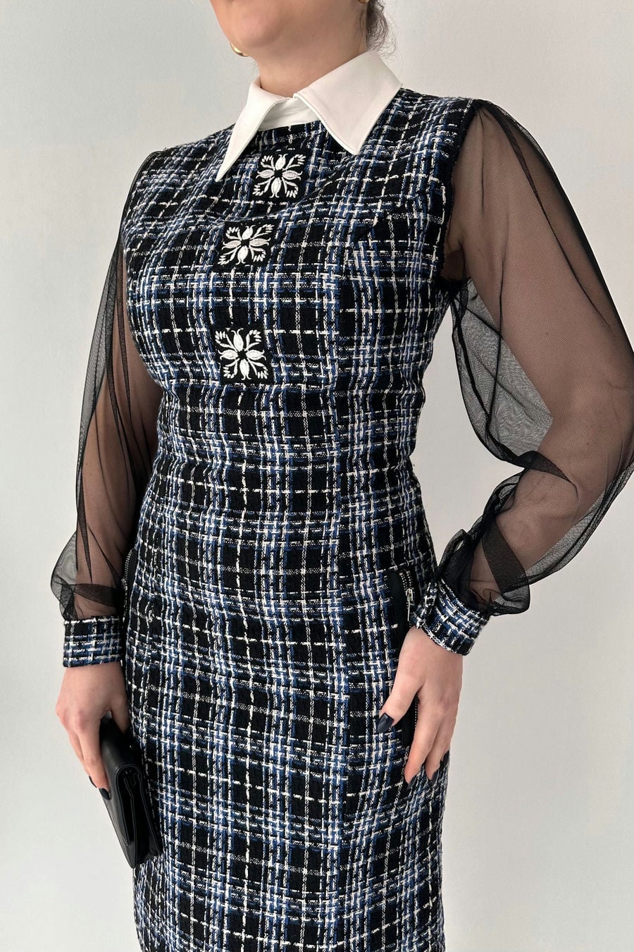 Kolu Tül Tüvit Elbise