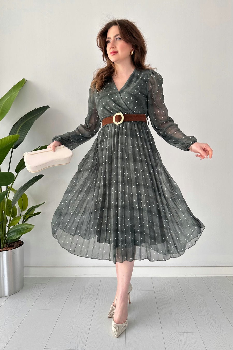 Degrade Puanlı Elbise