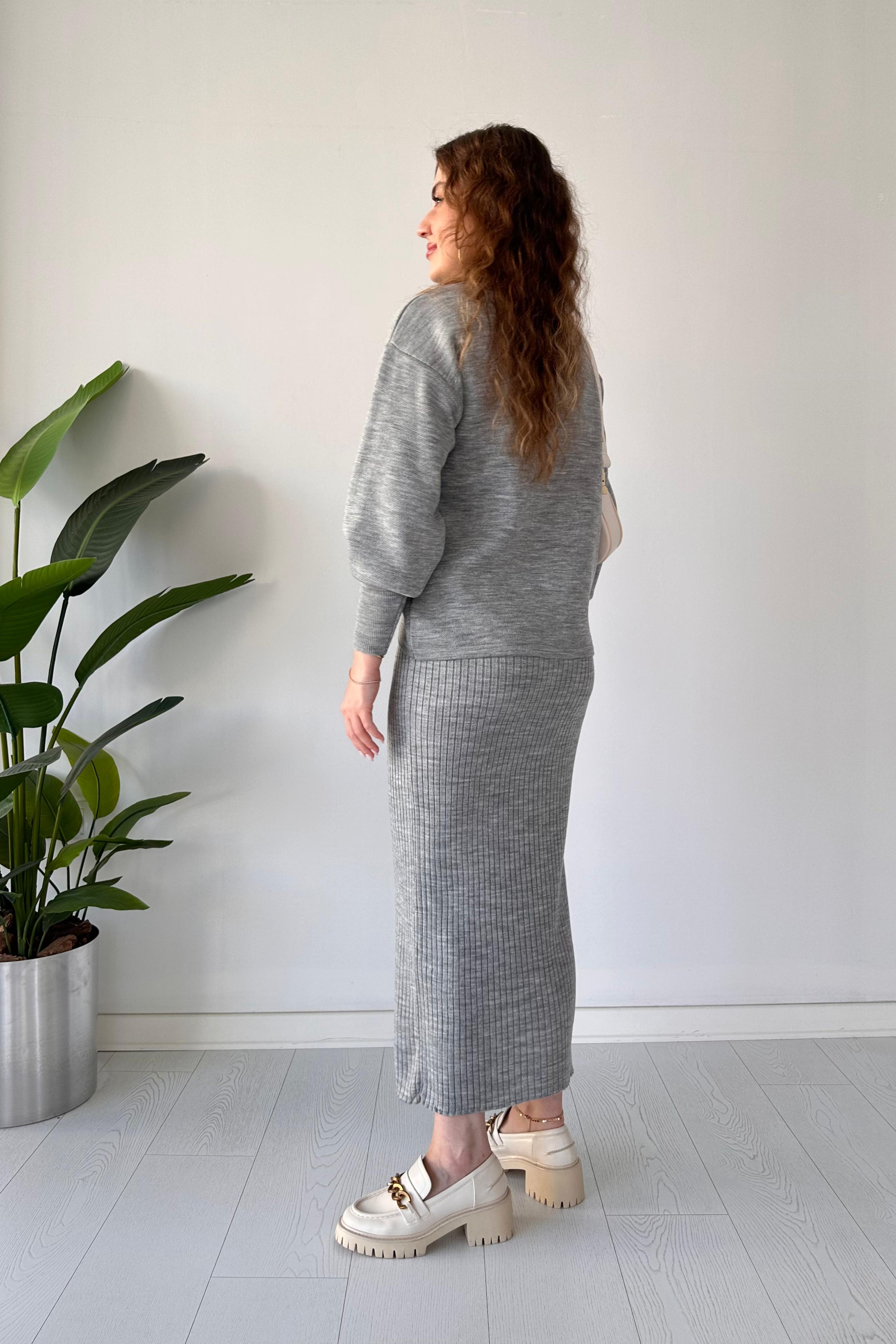 Uzun Kazaklı Elbise Takım