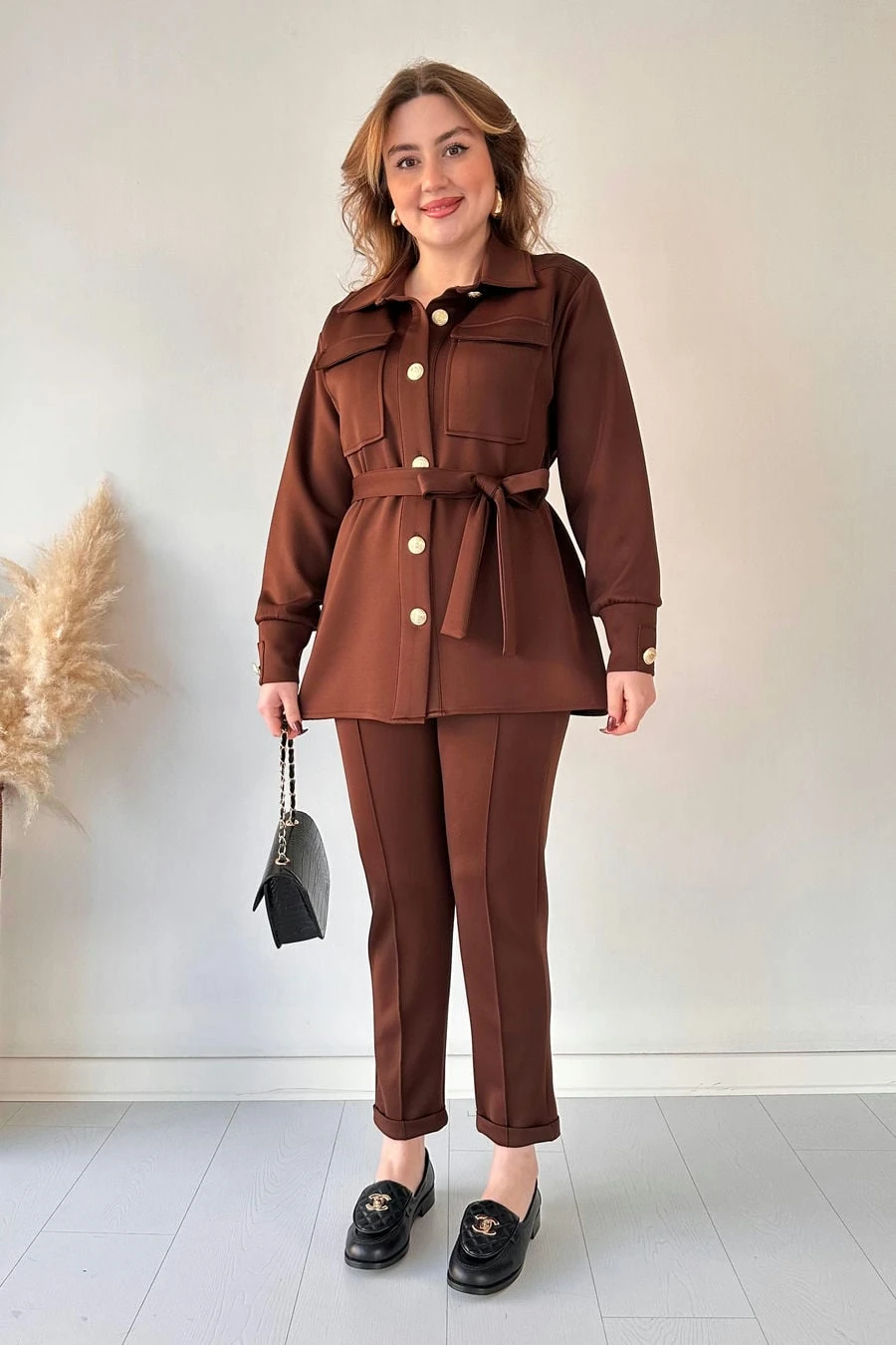 Düğmeli Scuba Takım