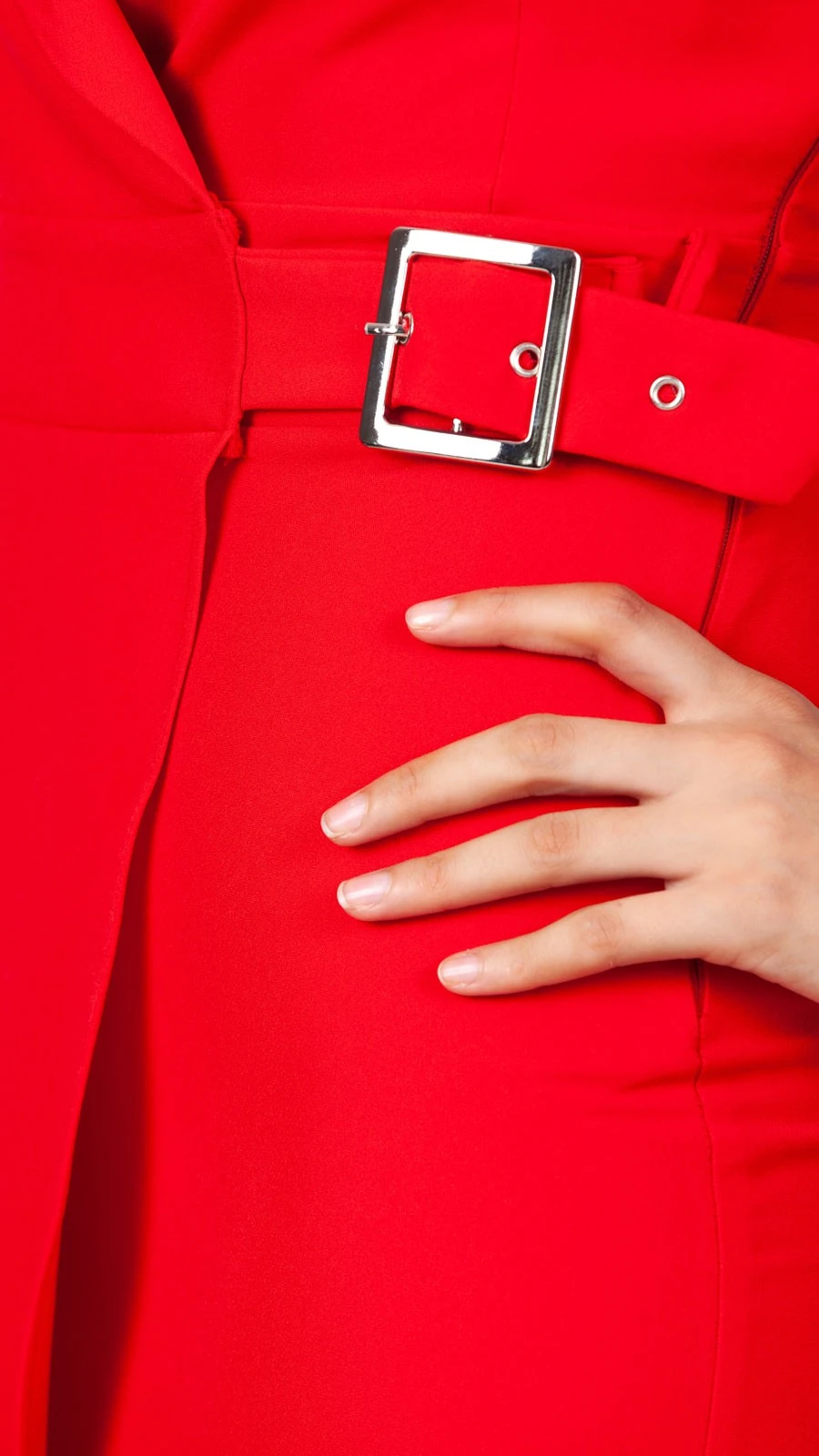 Erkek Yaka Anvelop Elbise - Kırmızı