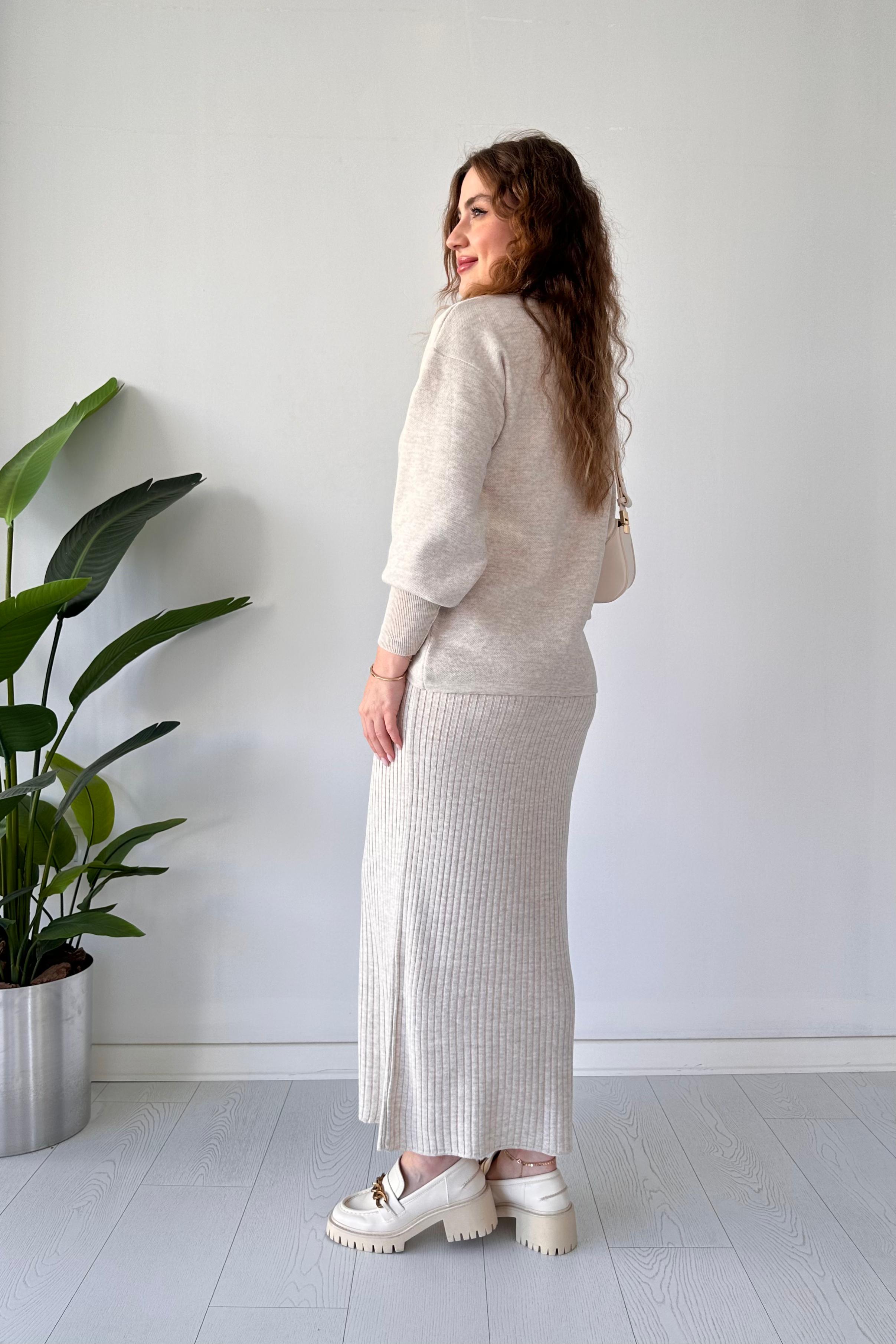 Uzun Kazaklı Elbise Takım