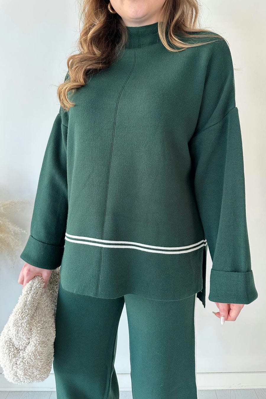 Şeritli Triko Takım