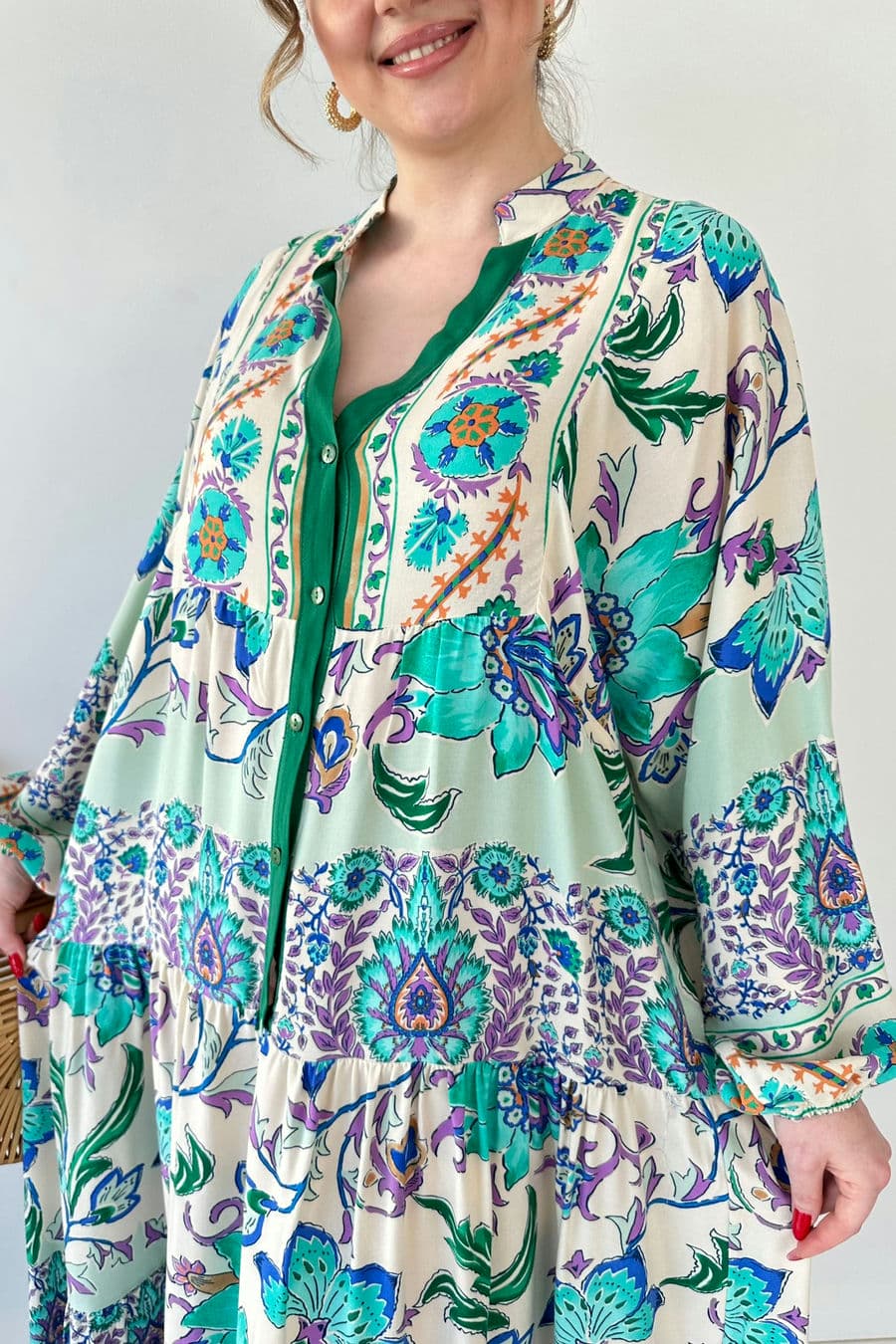 Dökümlü Karanfil Elbise