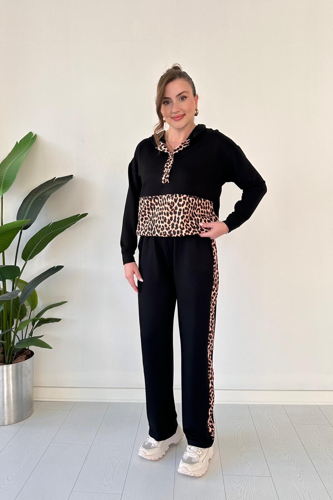 Leopar Detayli İkili Takım