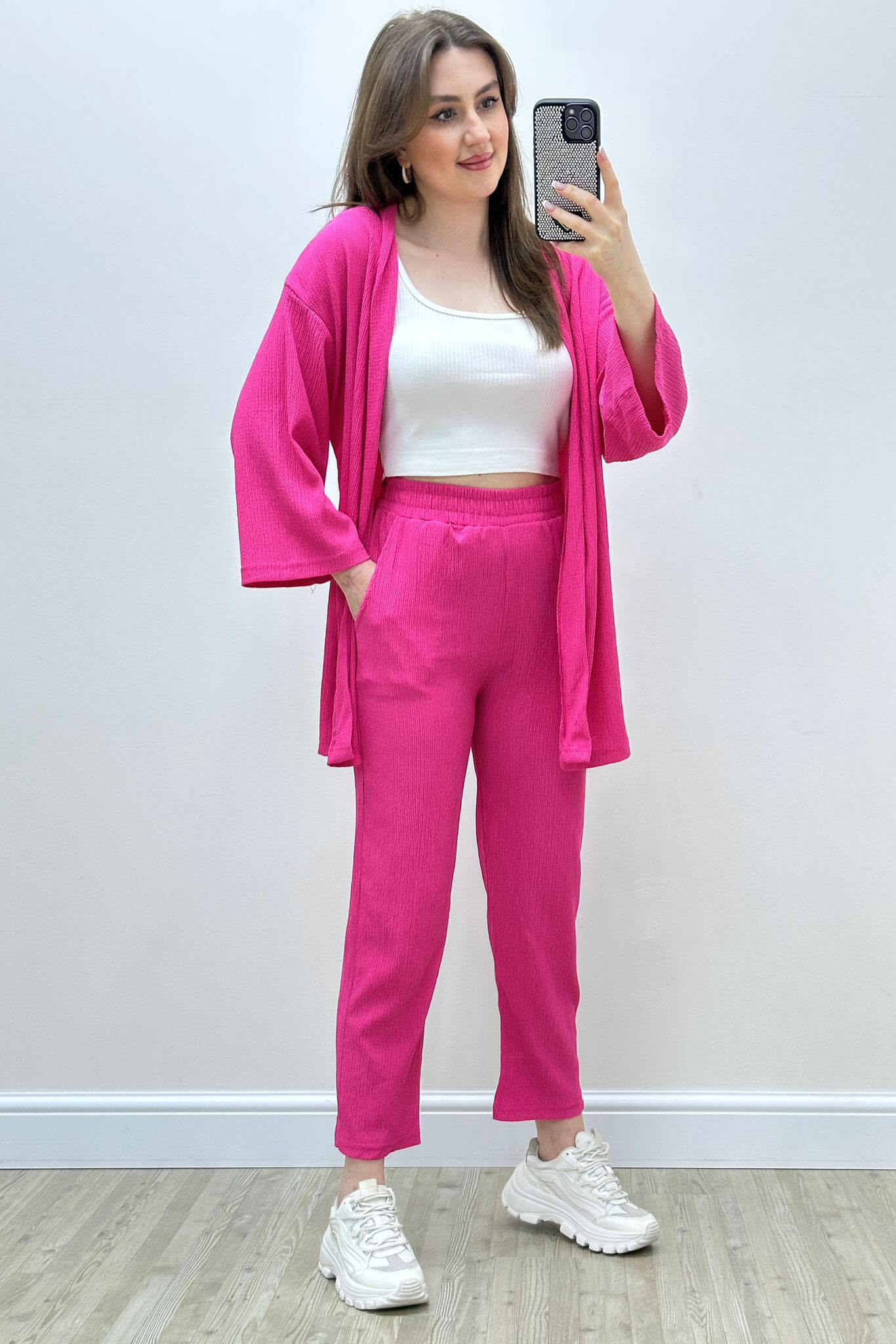 Dar Paça Gofre Takım Pembe