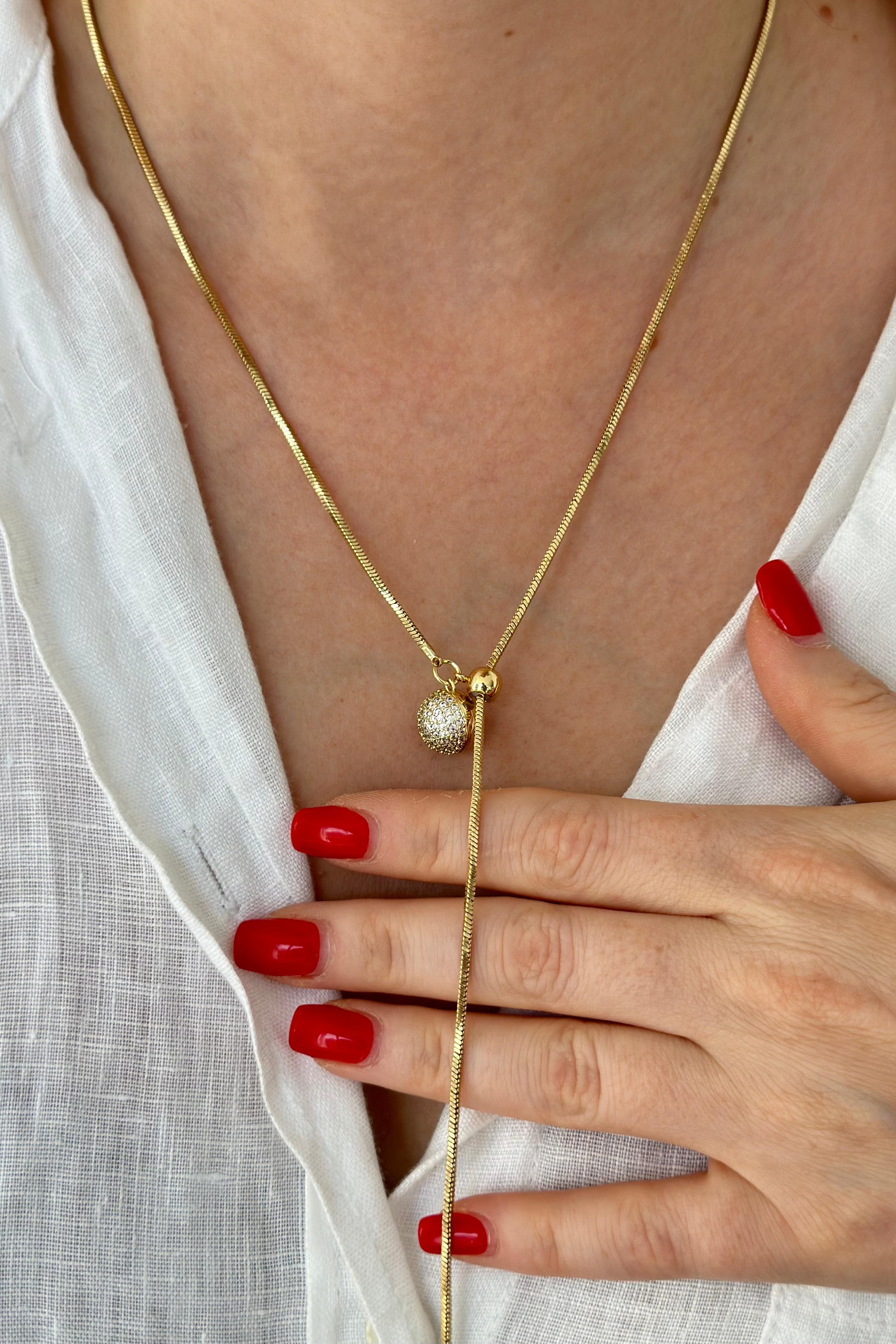 Kaydırmalı Topçuk Kolye