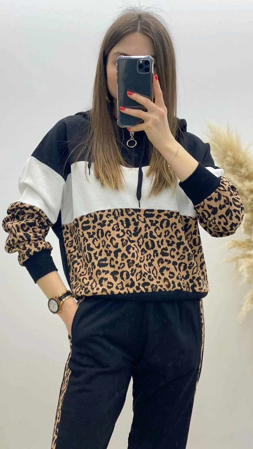 Leopar Detay Eşofman Takımı