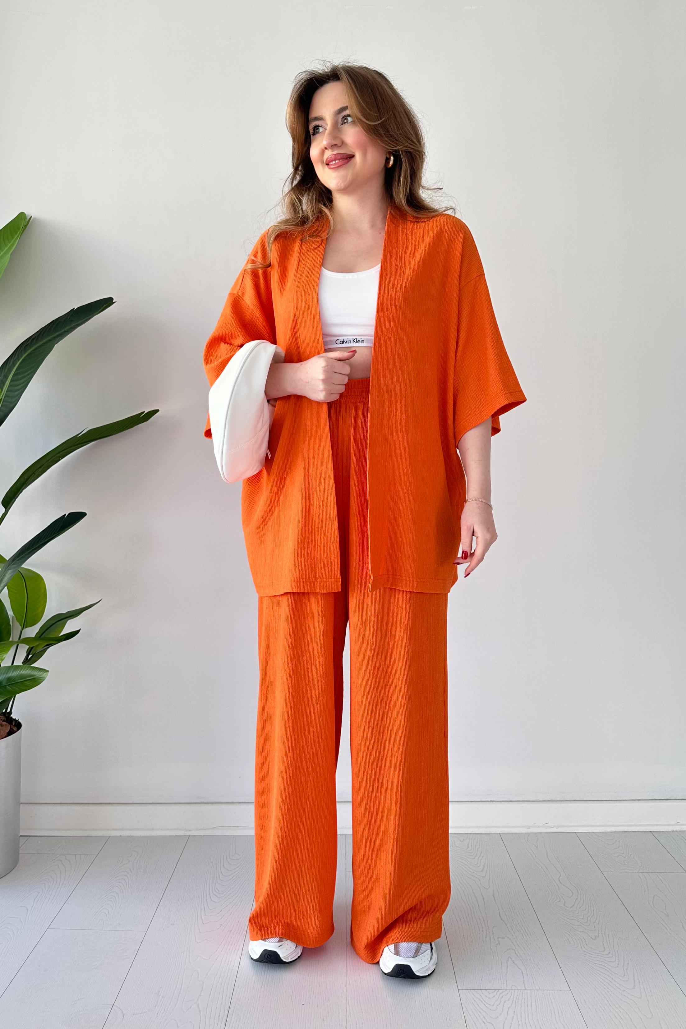 Gofre İkili Takım Turuncu