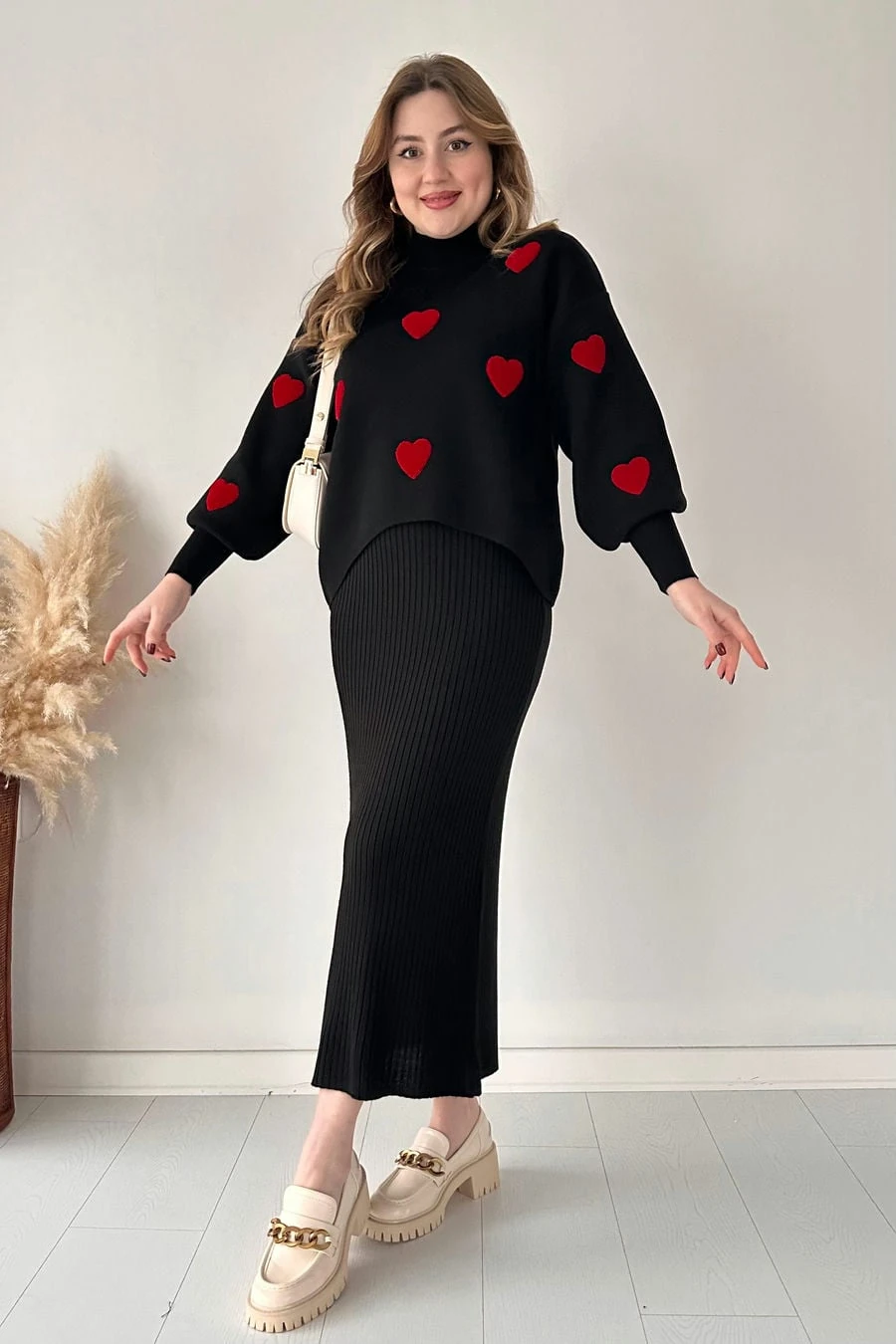 Kalp Kazak Elbise Takım