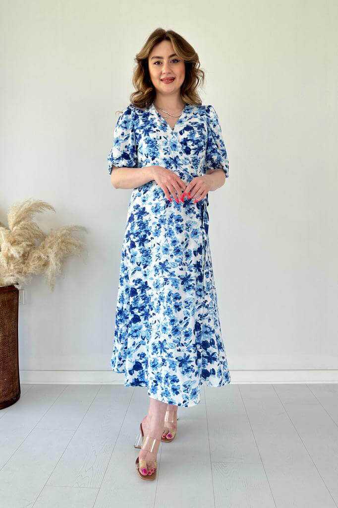 Anvelop Viskon Elbise Beyaz