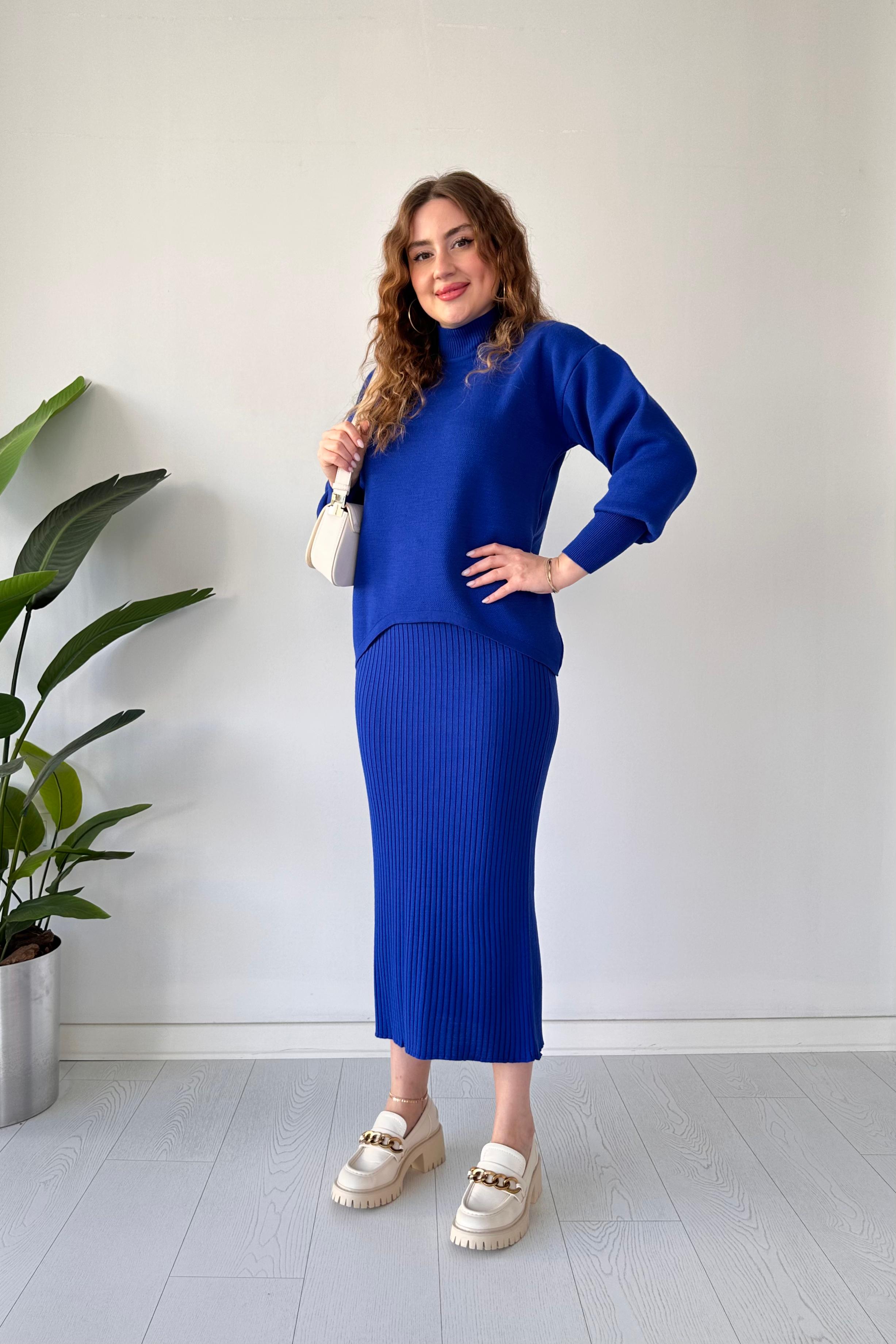 Uzun Kazaklı Elbise Takım