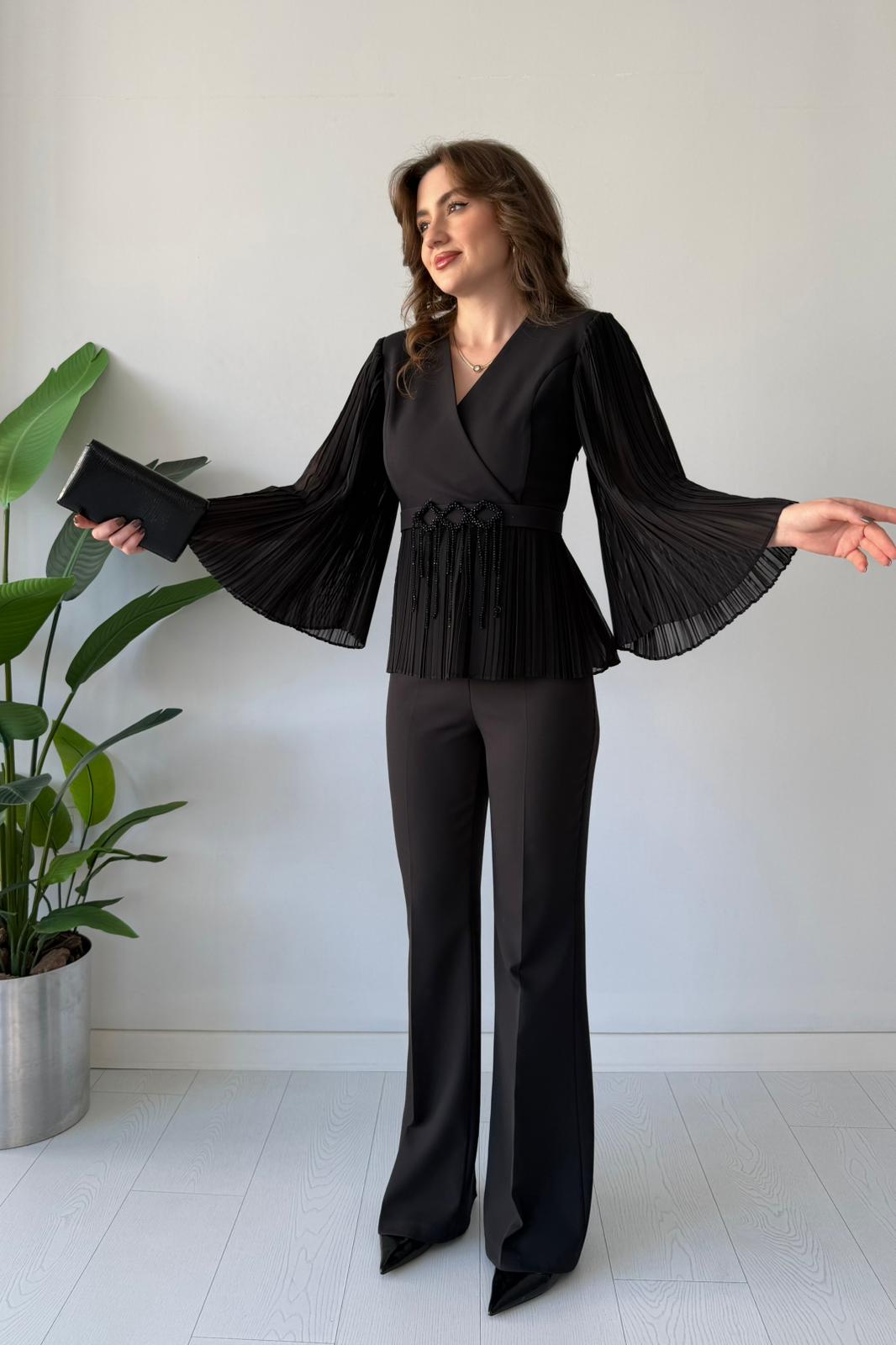 Pilise Kollu Tasarım Takım - Siyah