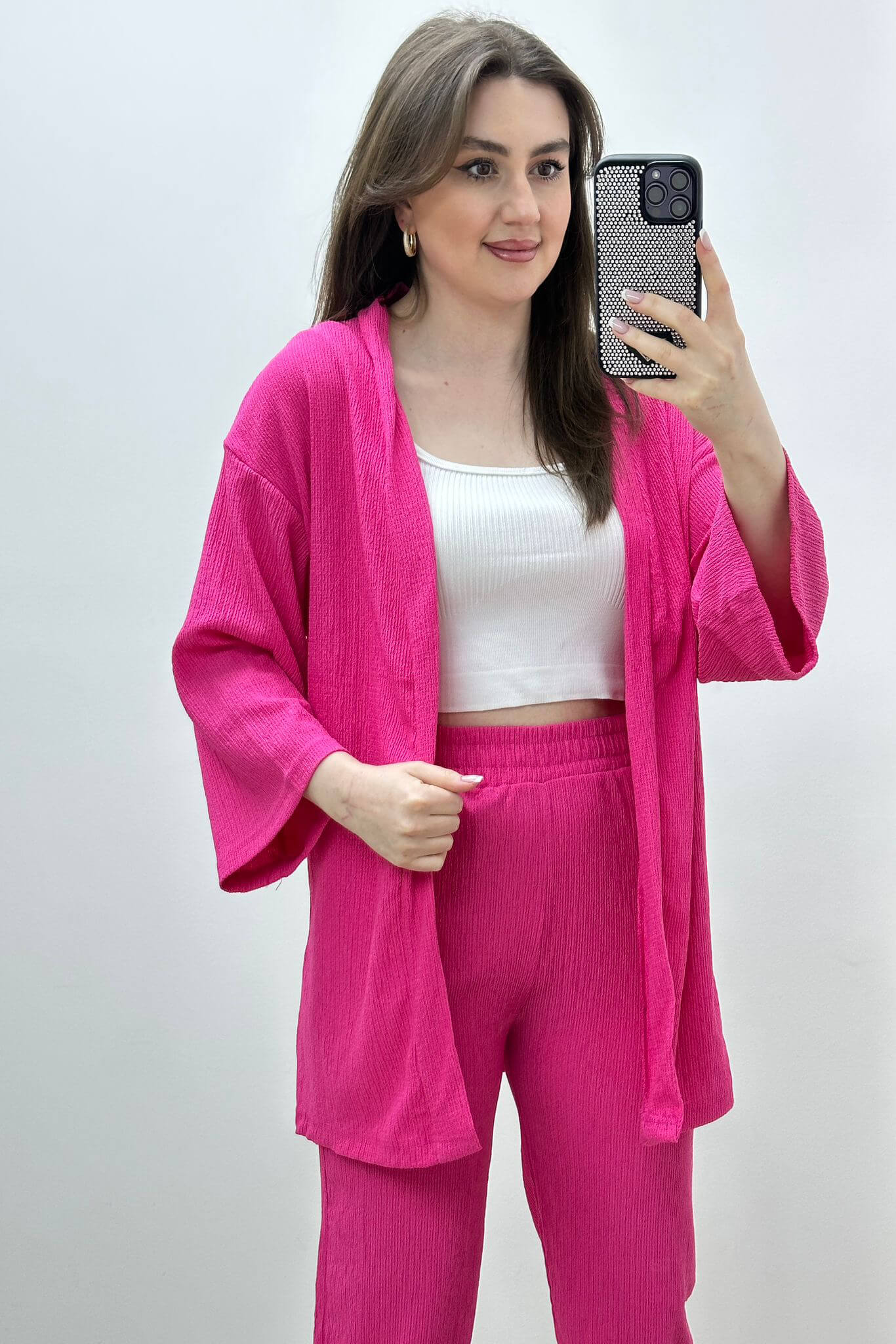 Dar Paça Gofre Takım Pembe