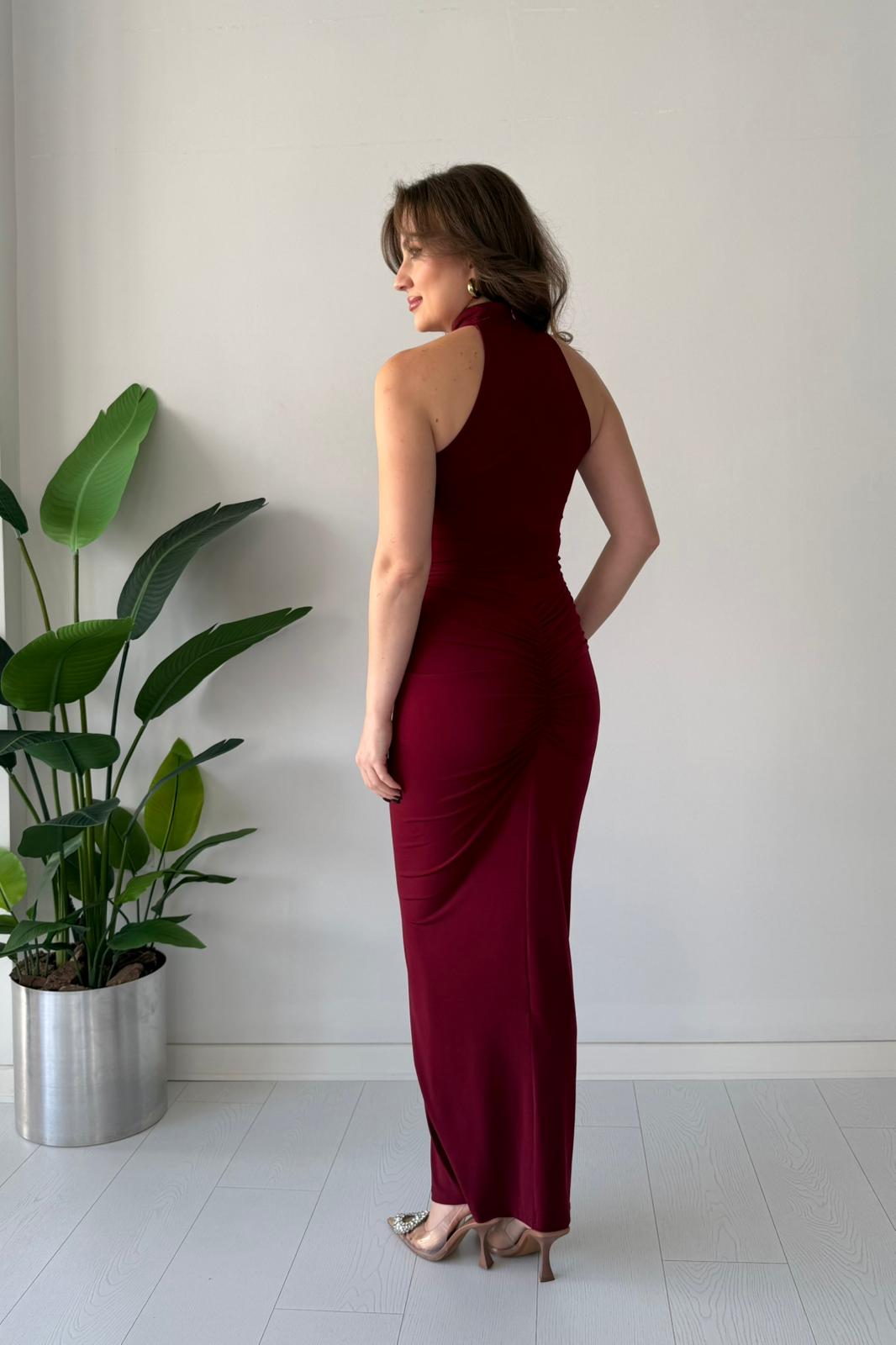 Kalça Drapeli Esnek Elbise