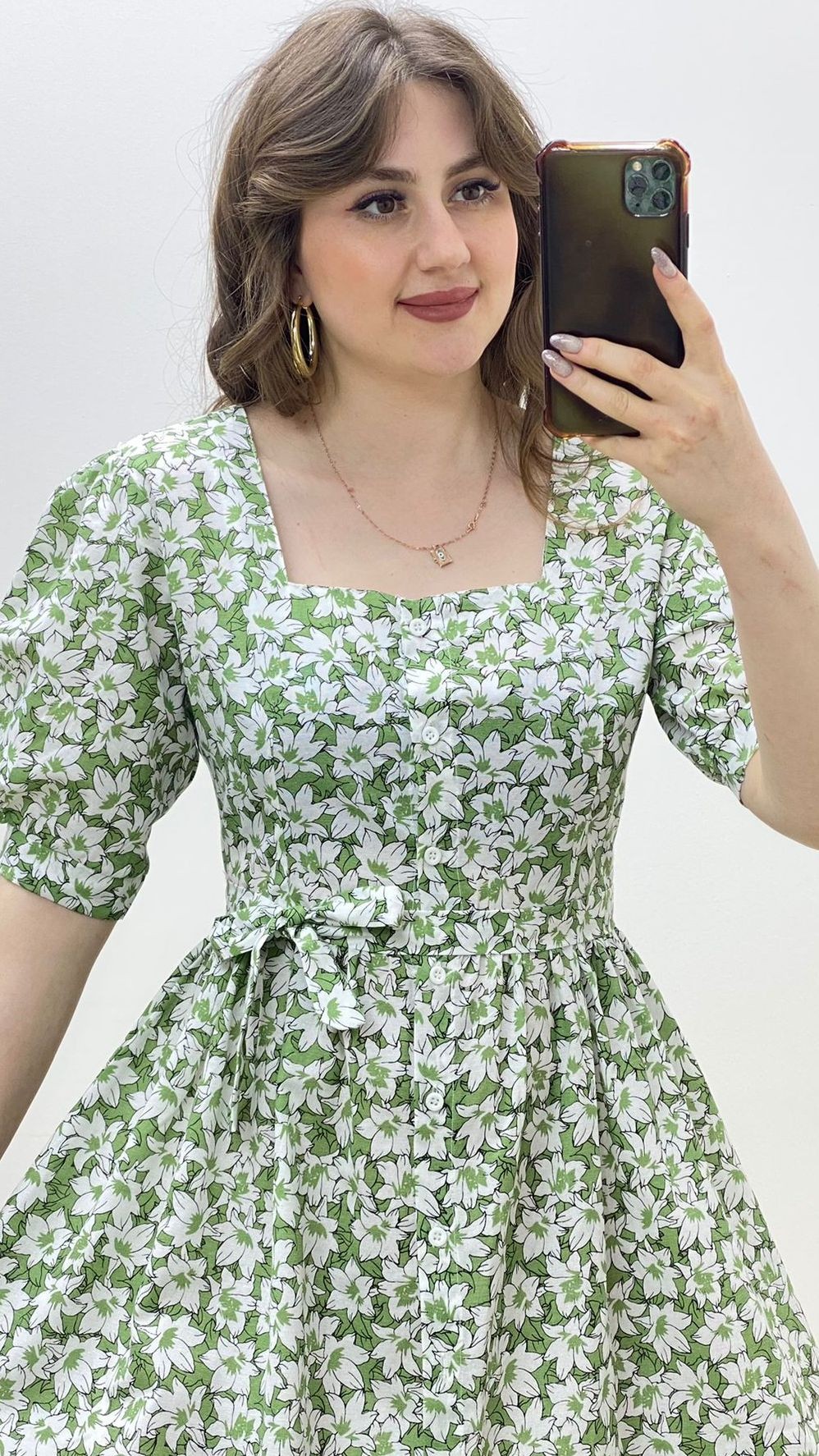 Prenses Poplin Elbise Mint