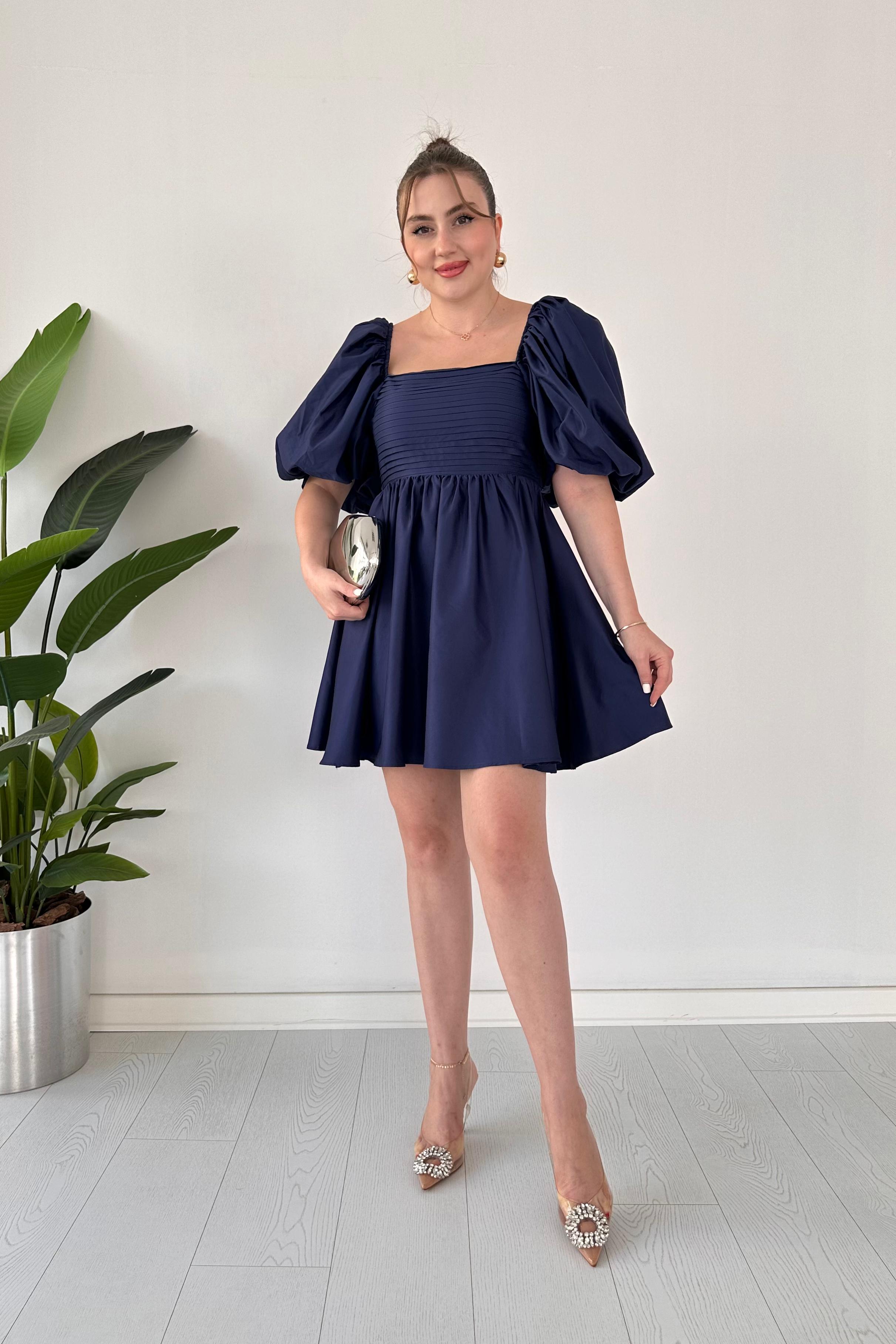 Fiyonklu Balon Elbise