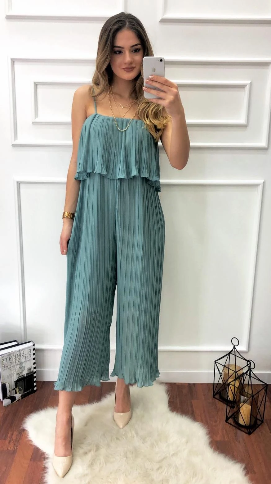 Askılı Piliseli Tulum-Yeşil